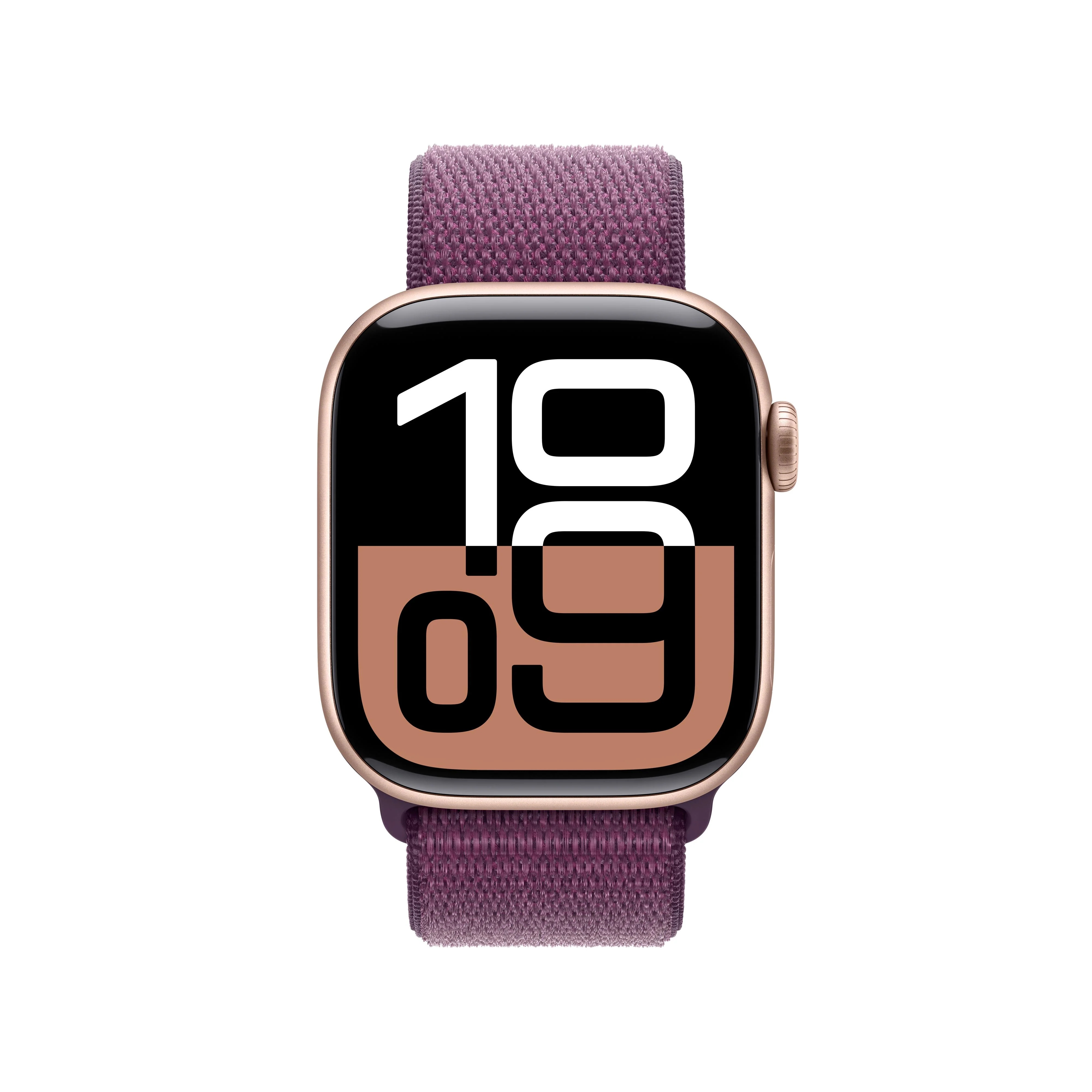Apple Watch Series 10 GPS 42mm Rose Gold Aluminium Case with Plum Sport Loop - Image 3