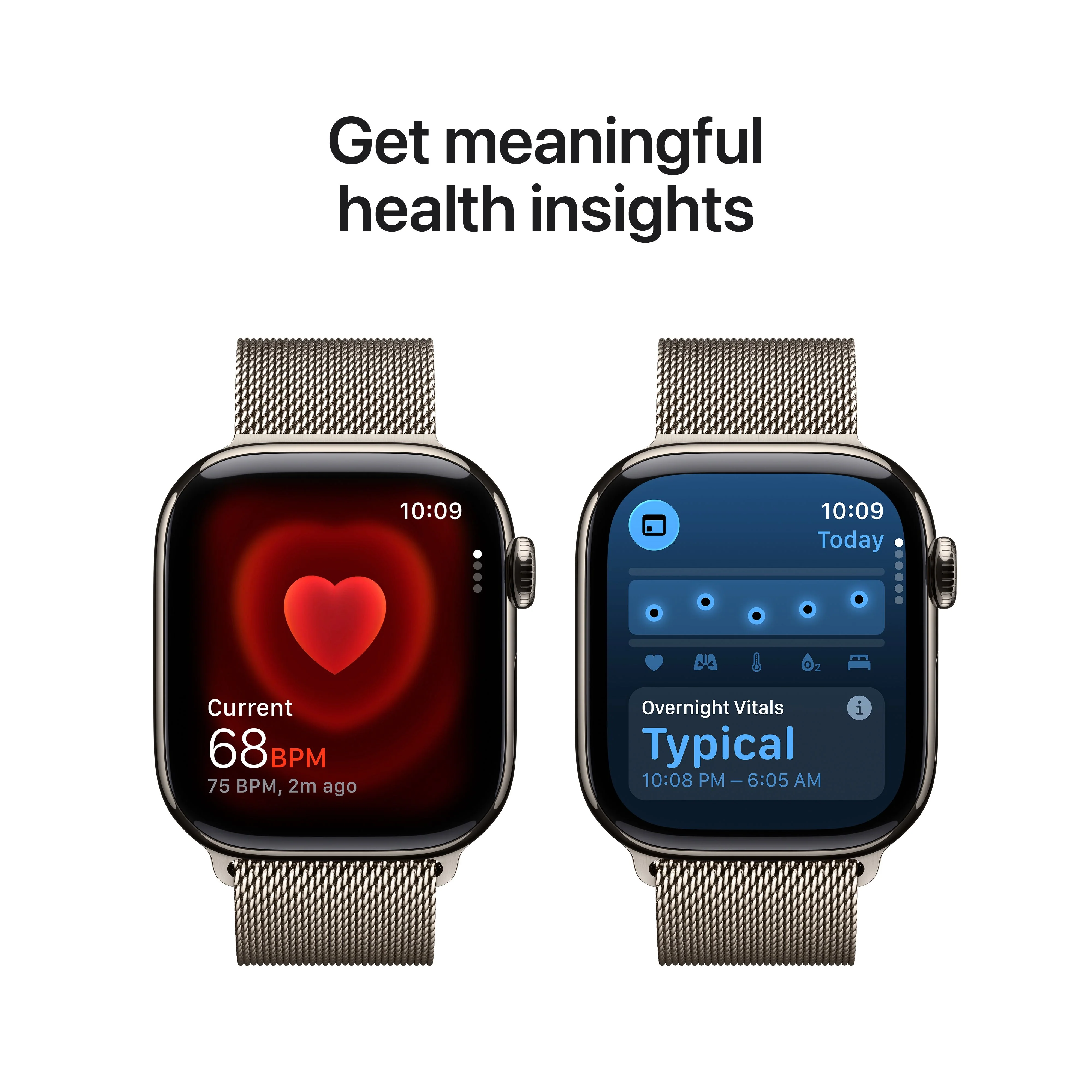Apple Watch Series 11 GPS + Cellular 42mm Natural Titanium Case with Natural Milanese Loop - Image 5