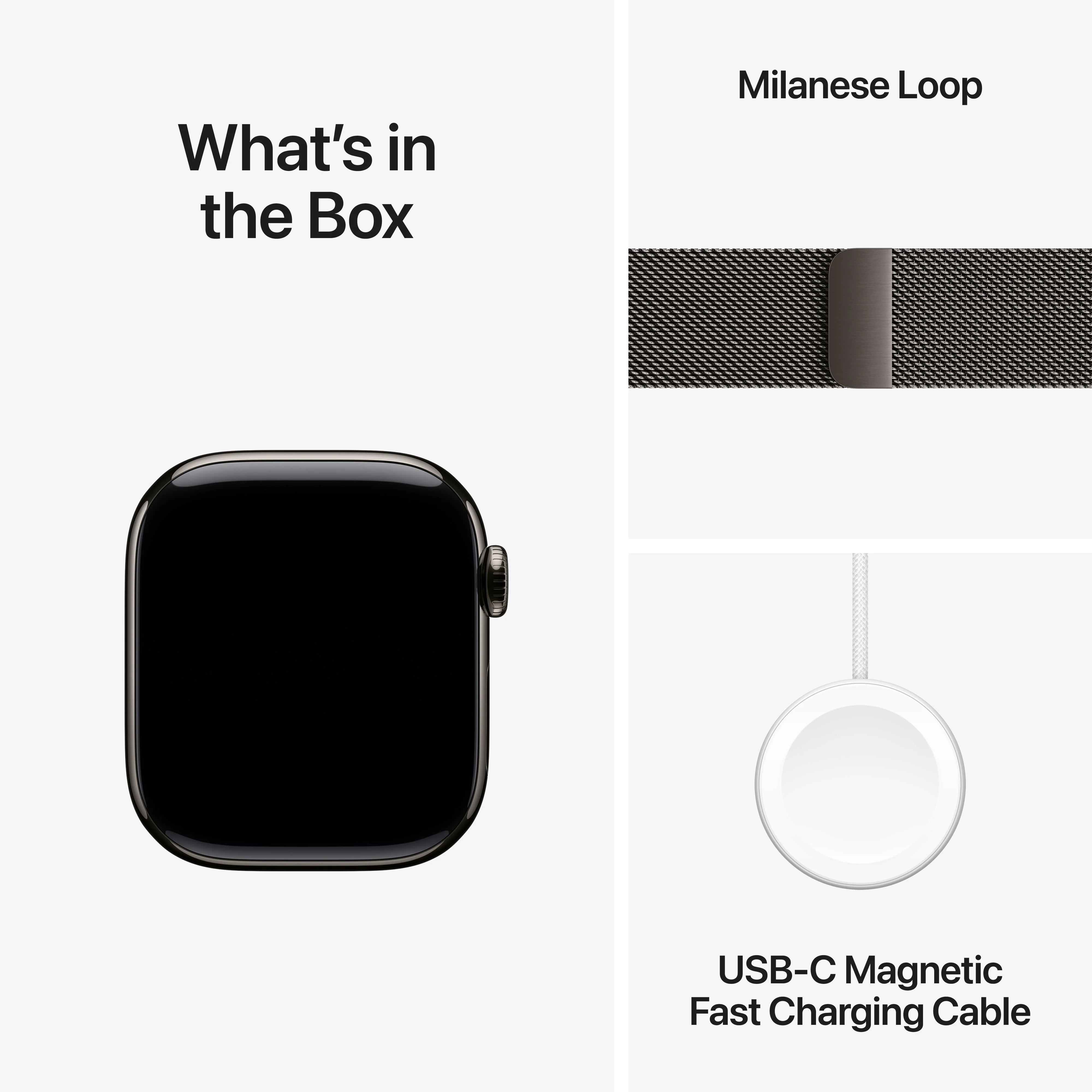 Apple Watch Series 11 GPS + Cellular 42mm Slate Titanium Case with Slate Milanese Loop - Image 9