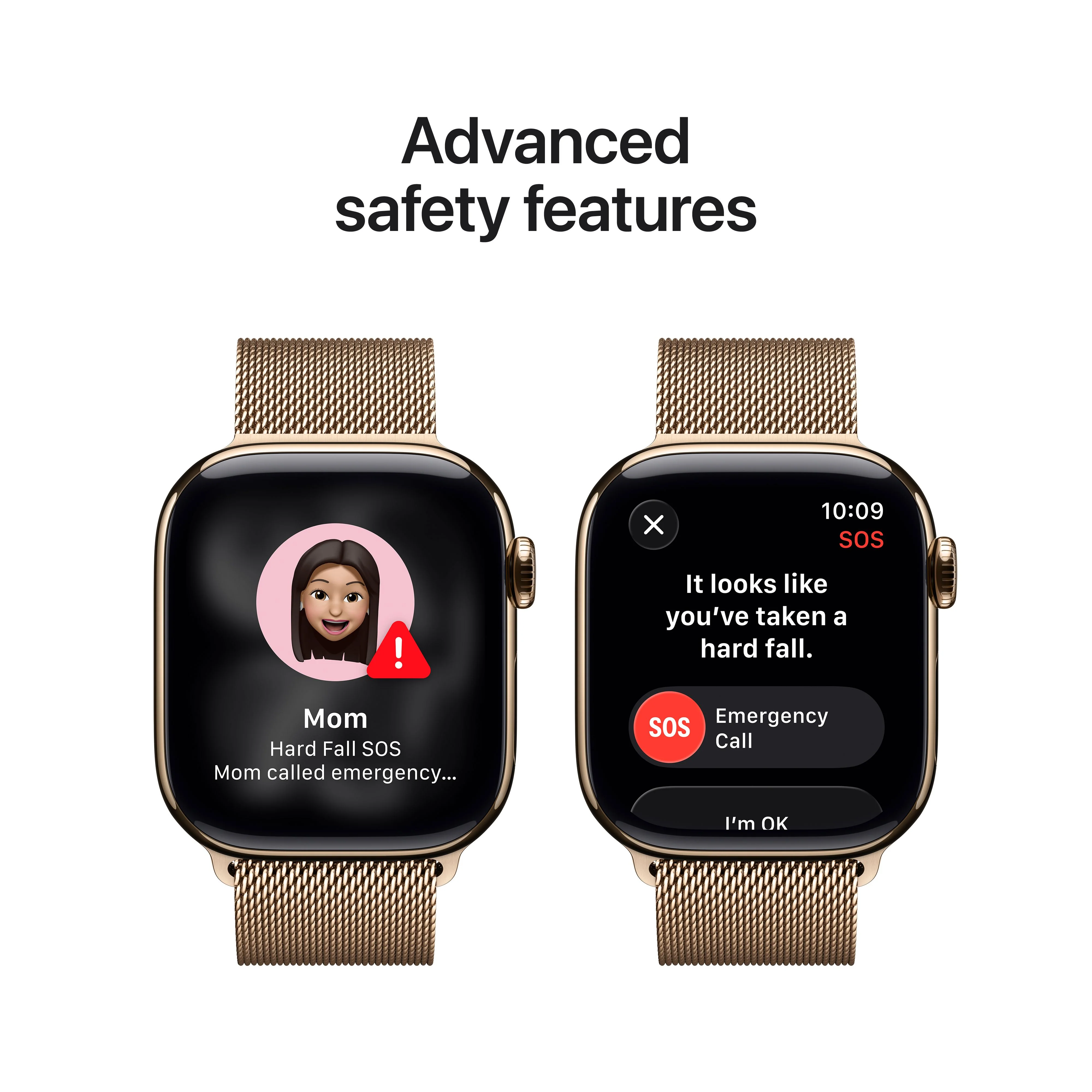 Apple Watch Series 11 GPS + Cellular 42mm Gold Titanium Case with Gold Milanese Loop - Image 6