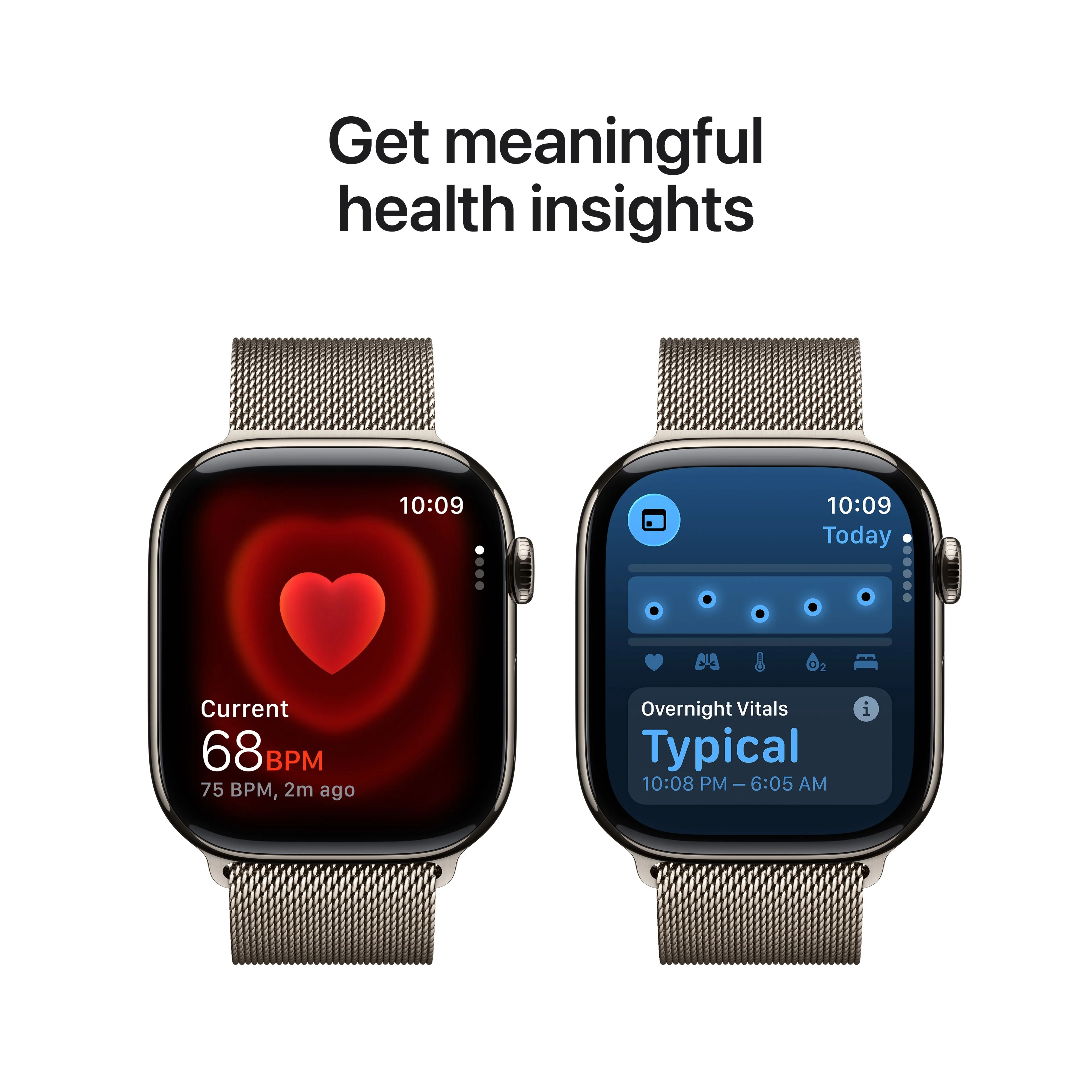 Apple Watch Series 11 GPS + Cellular 46mm Natural Titanium Case with Natural Milanese Loop - S/M - Image 5