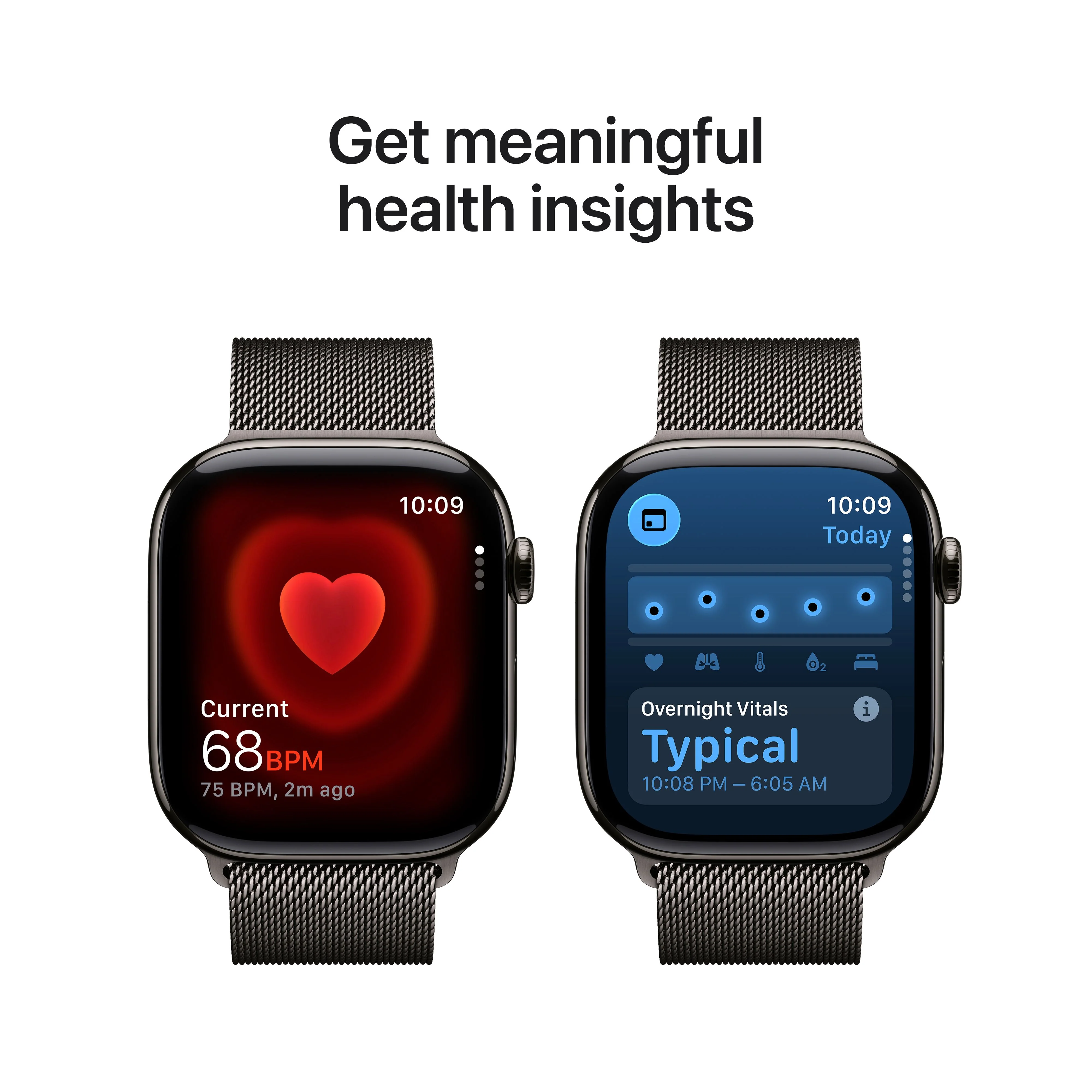 Apple Watch Series 11 GPS + Cellular 46mm Slate Titanium Case with Slate Milanese Loop - S/M - Image 5