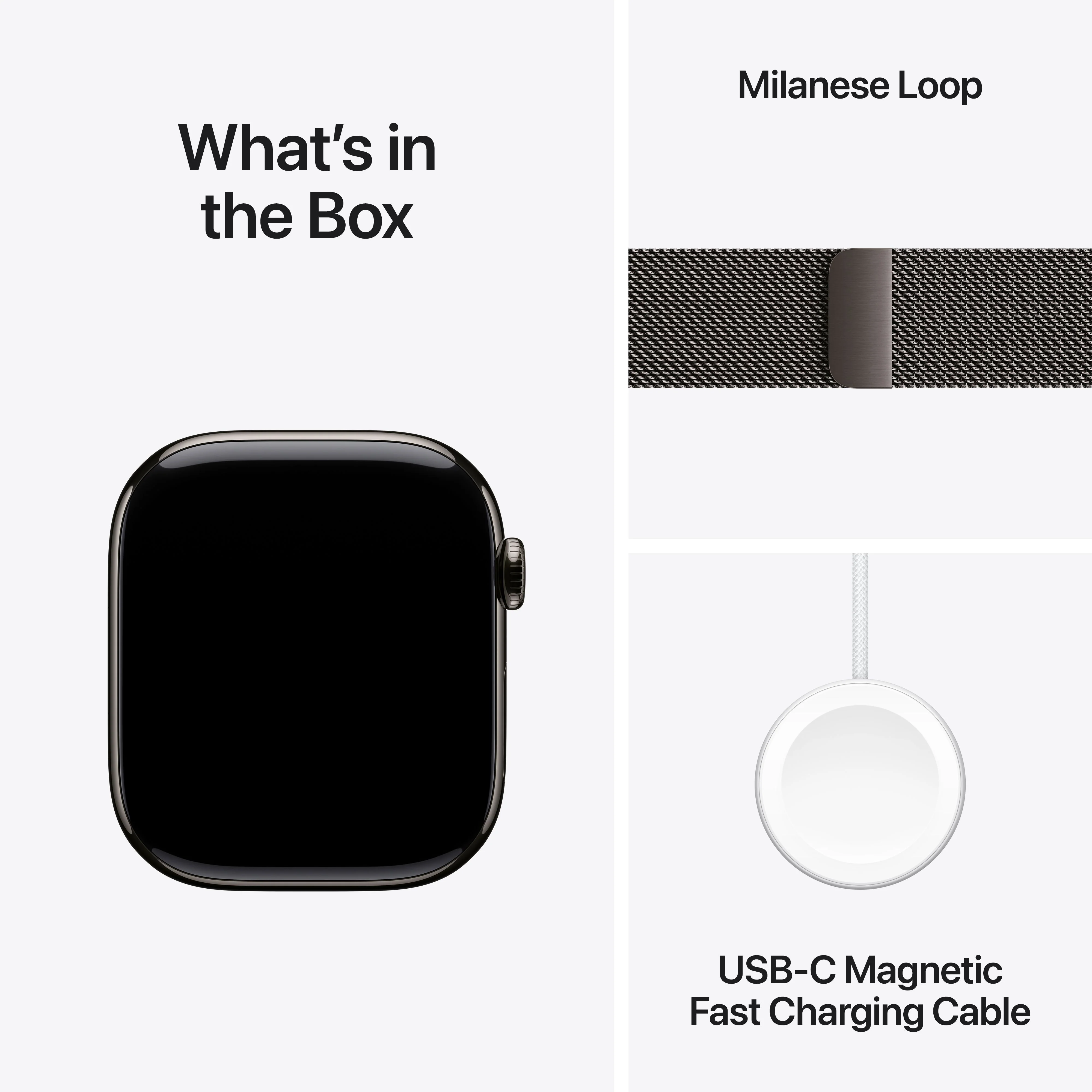 Apple Watch Series 11 GPS + Cellular 46mm Slate Titanium Case with Slate Milanese Loop - M/L - Image 9