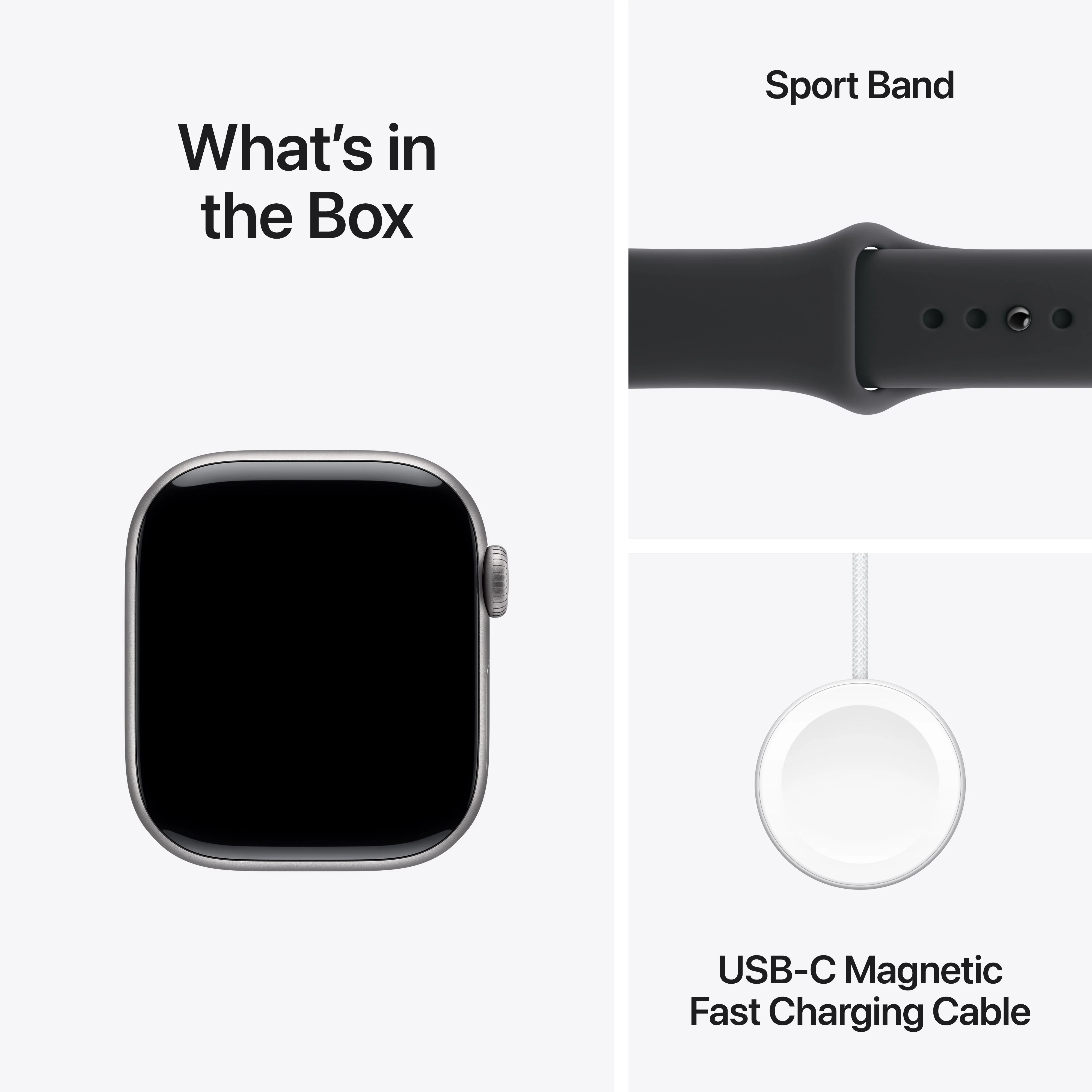 Apple Watch Series 11 GPS 42mm Space Grey Aluminium Case with Black Sport Band - M/L - Image 9