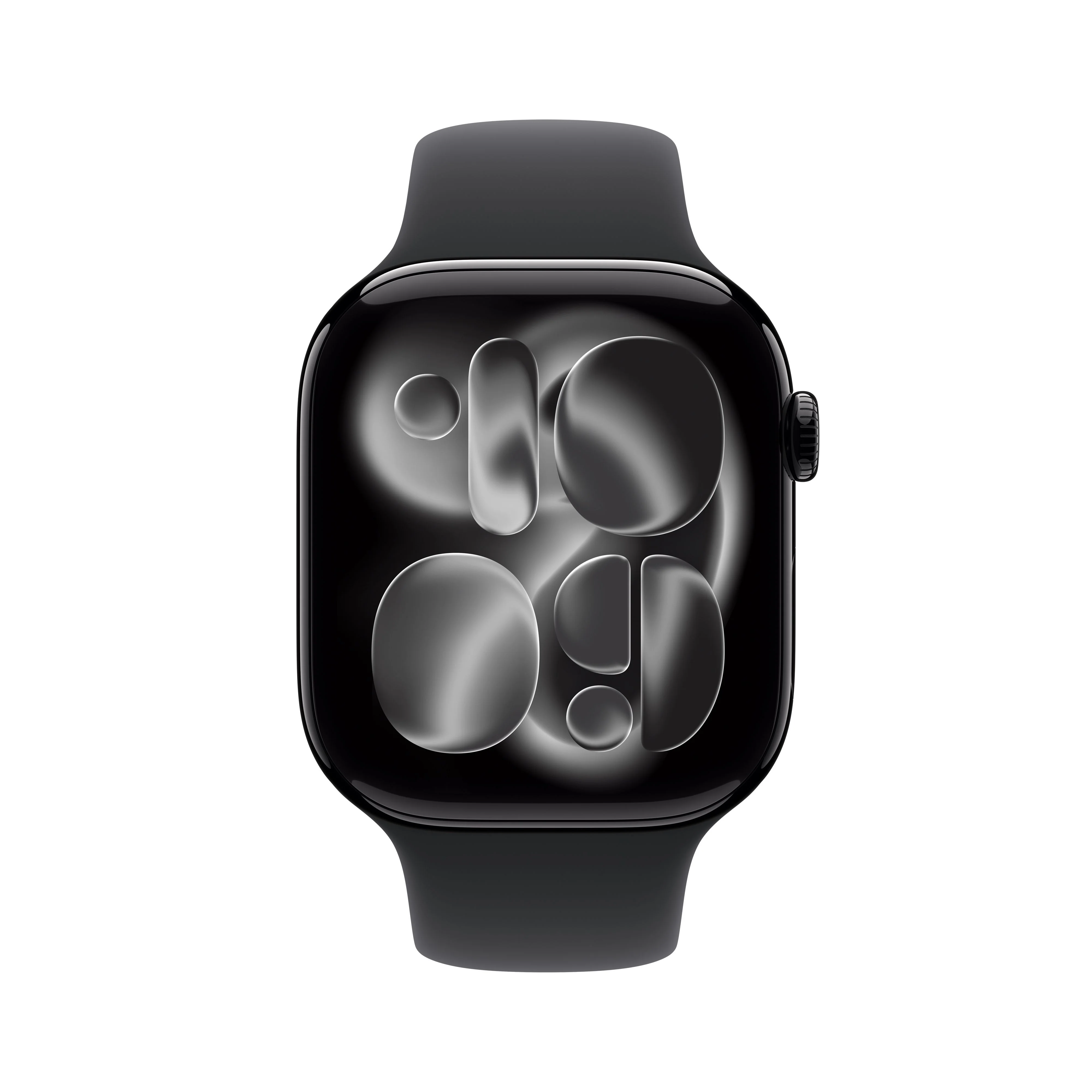 Apple Watch Series 11 GPS 46mm Jet Black Aluminium Case with Black Sport Band - S/M - Image 2