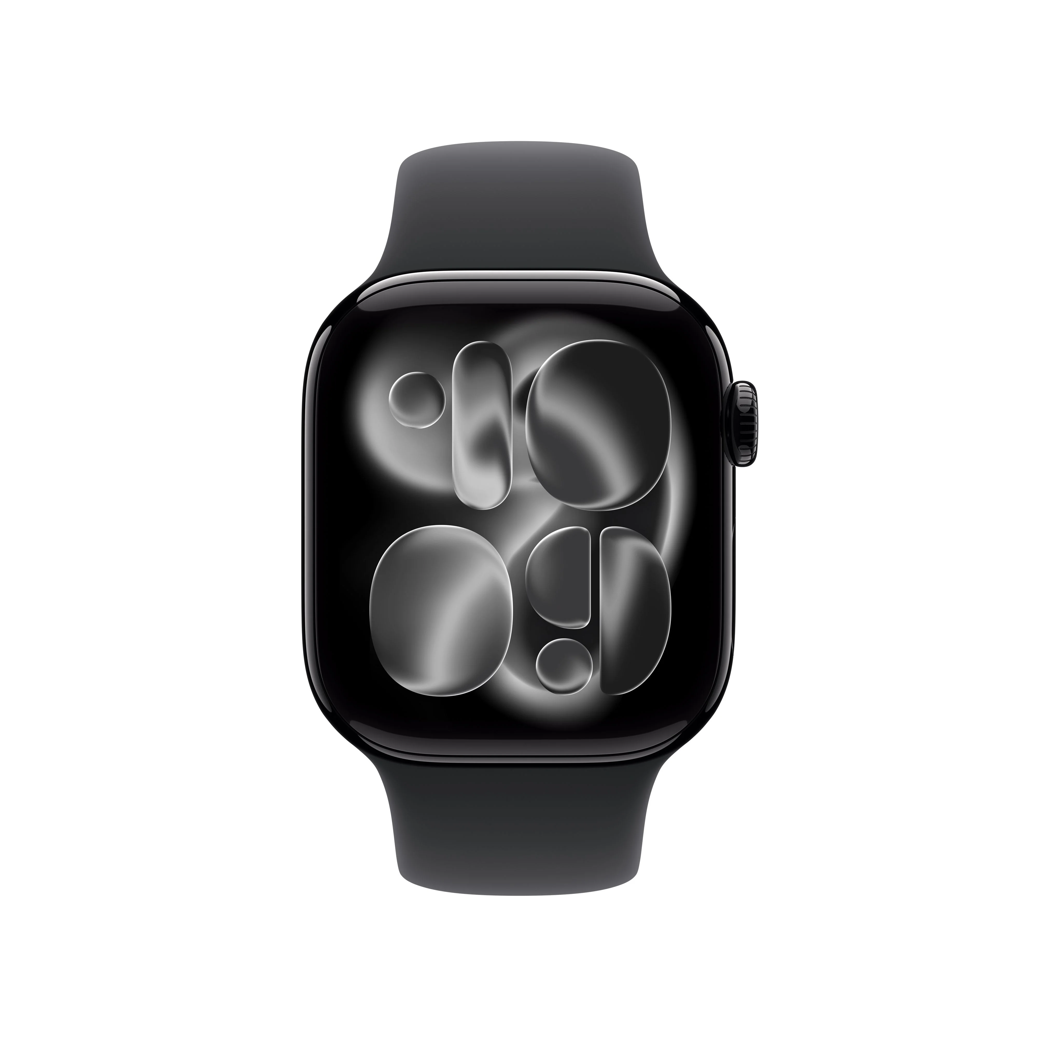 Apple Watch Series 11 GPS + Cellular 42mm Jet Black Aluminium Case with Black Sport Band - S/M - Image 2