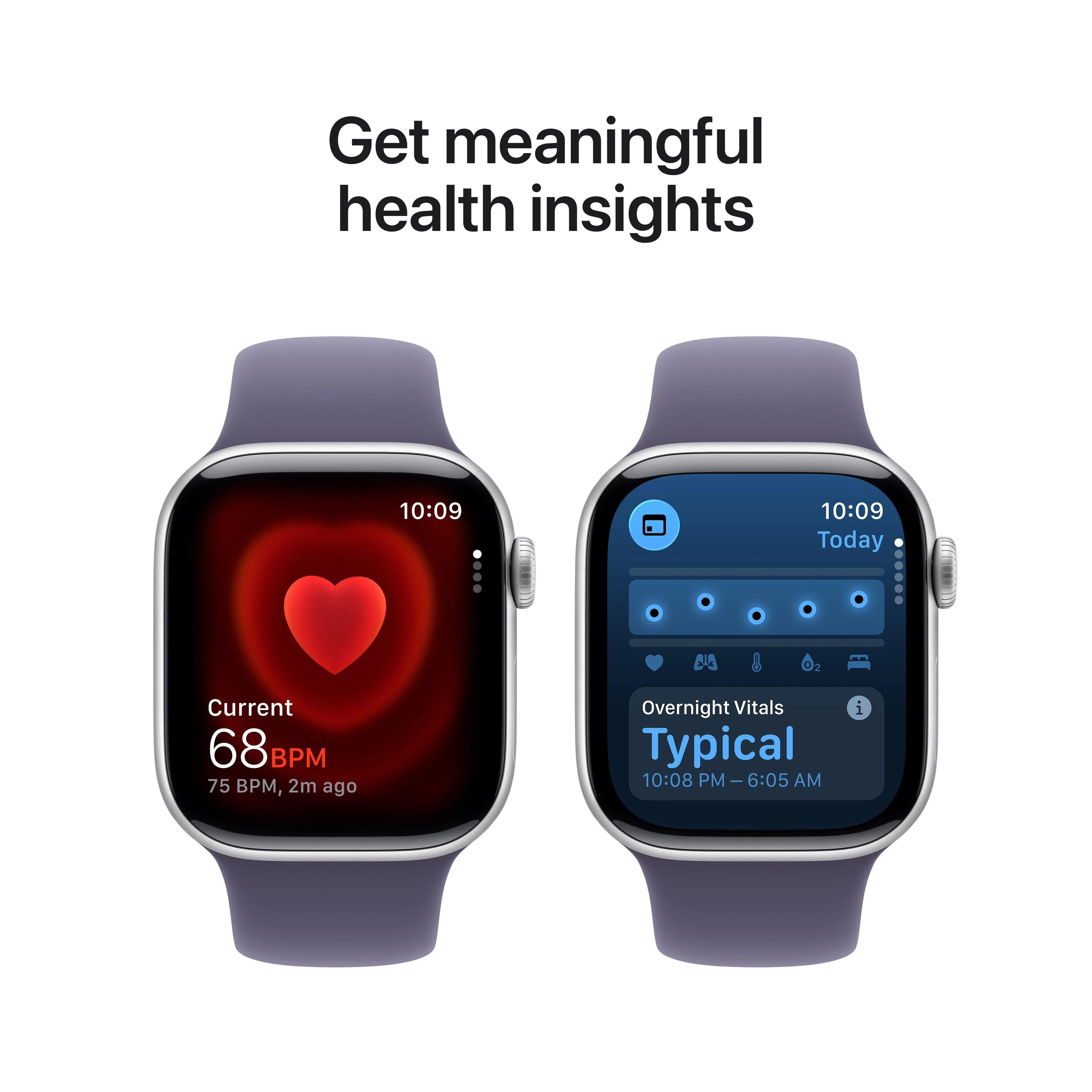 Apple Watch Series 11 GPS + Cellular 42mm Silver Aluminium Case with Purple Fog Sport Band - M/L - Image 5