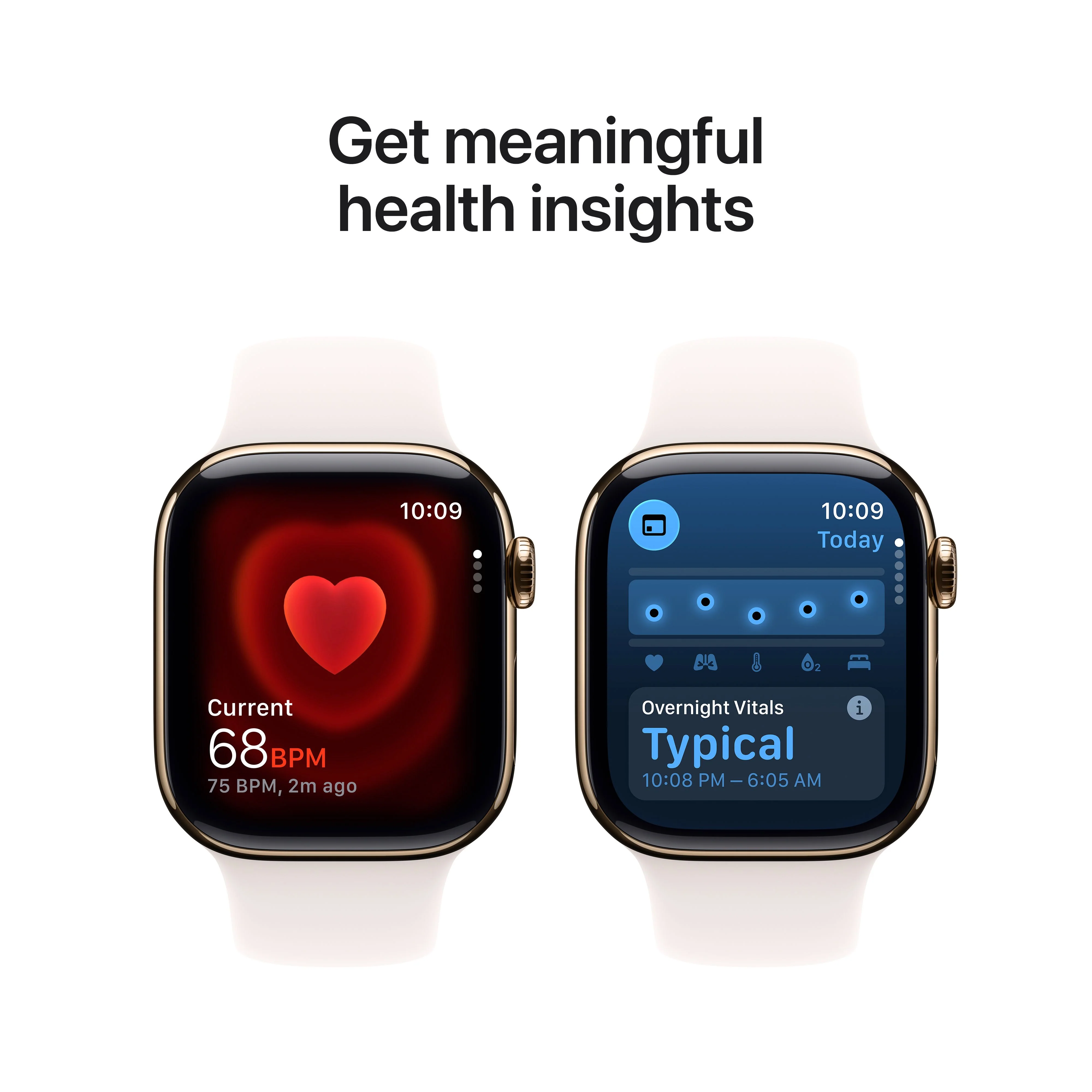 Apple Watch Series 11 GPS + Cellular 42mm Gold Titanium Case with Light Blush Sport Band - M/L - Image 5