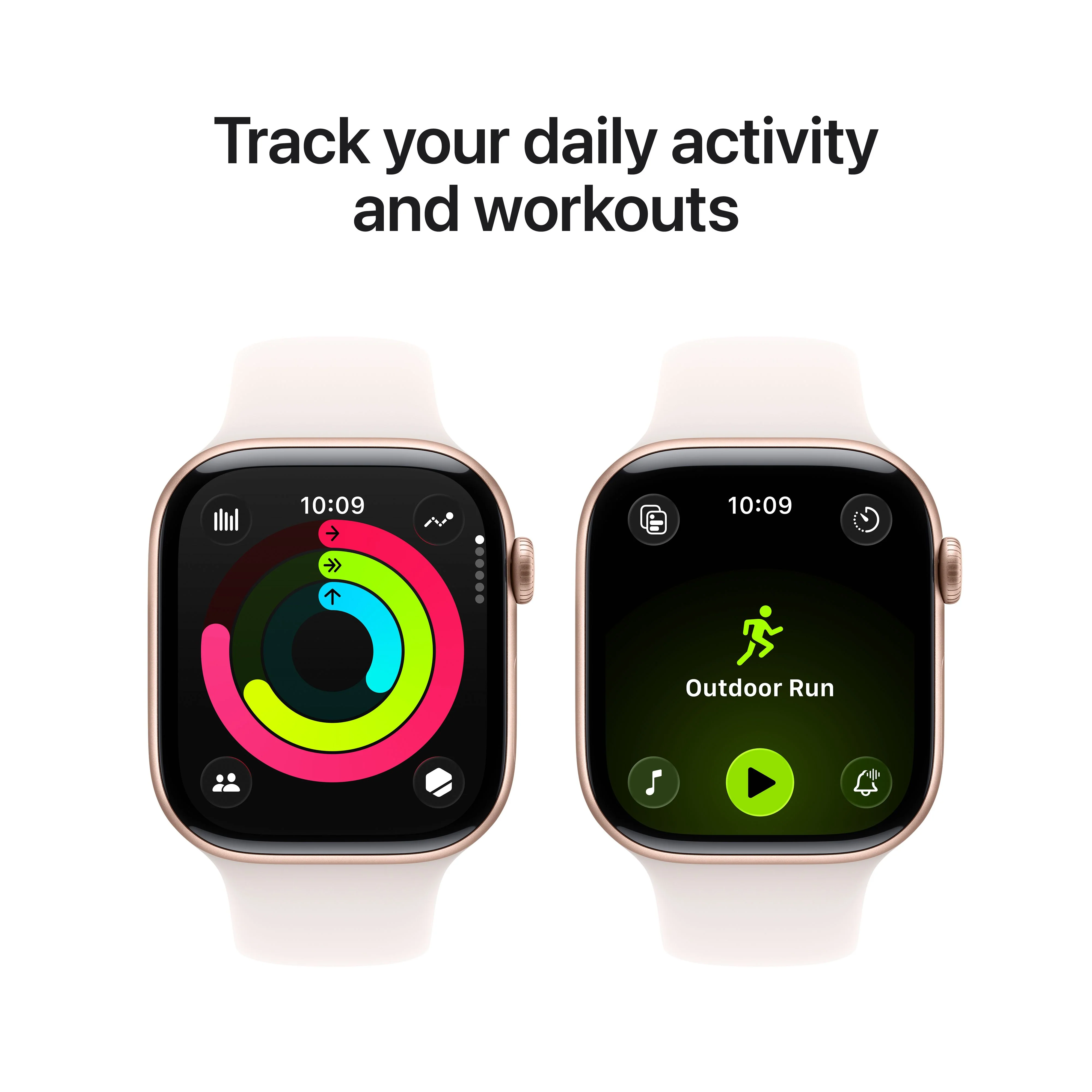 Apple Watch Series 11 GPS + Cellular 46mm Rose Gold Aluminium Case with Light Blush Sport Band - S/M - Image 4