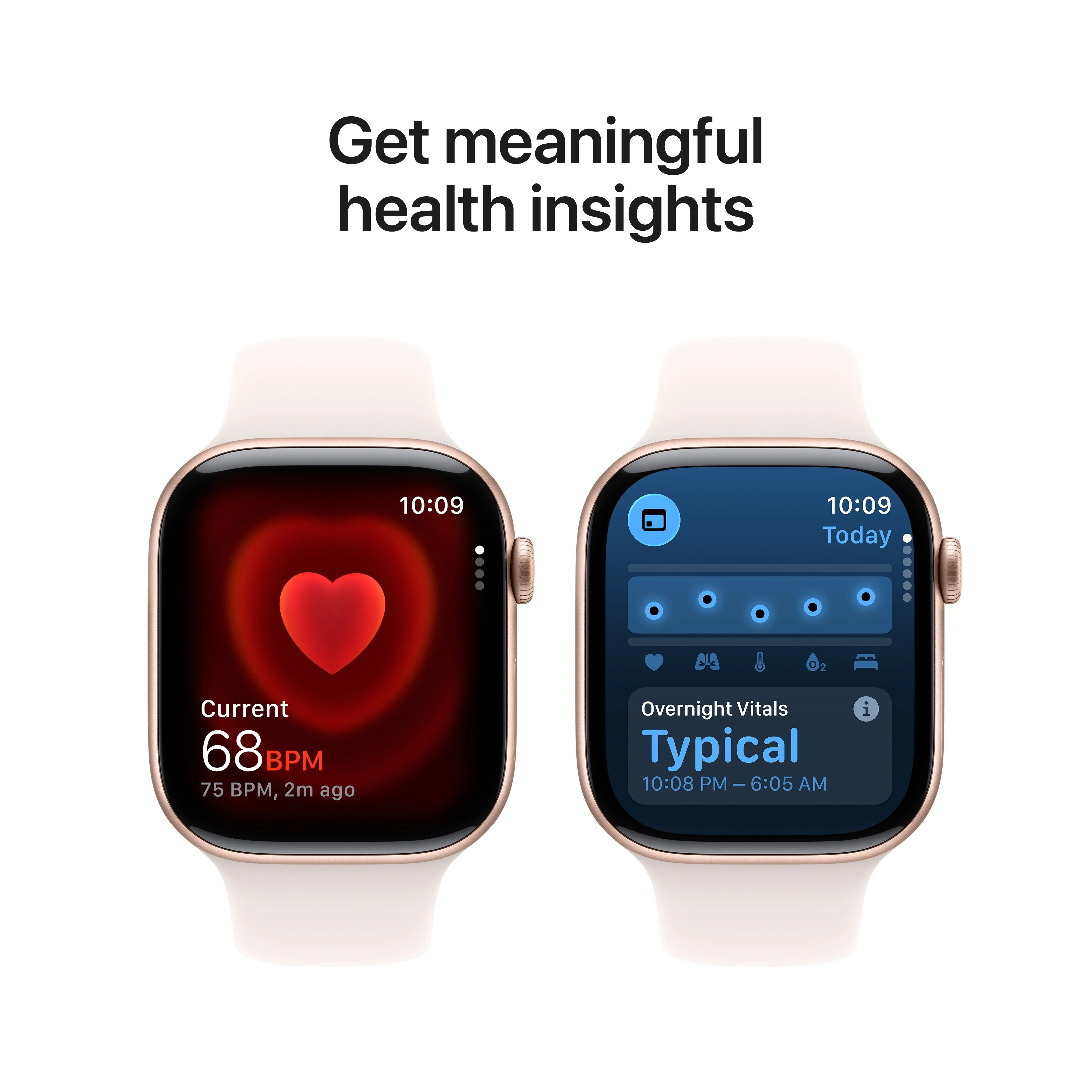 Apple Watch Series 11 GPS + Cellular 46mm Rose Gold Aluminium Case with Light Blush Sport Band - S/M - Image 5