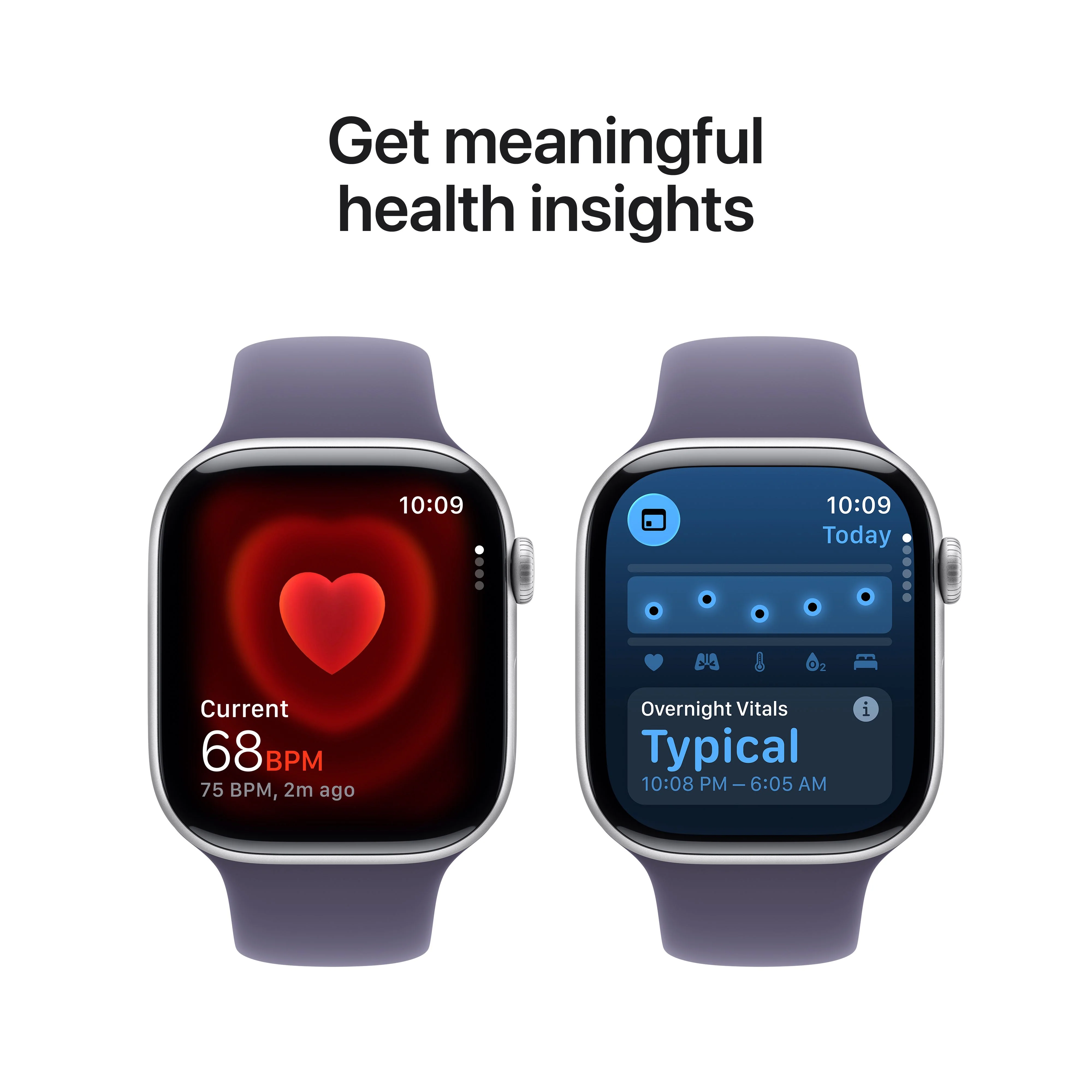 Apple Watch Series 11 GPS + Cellular 46mm Silver Aluminium Case with Purple Fog Sport Band - S/M - Image 5