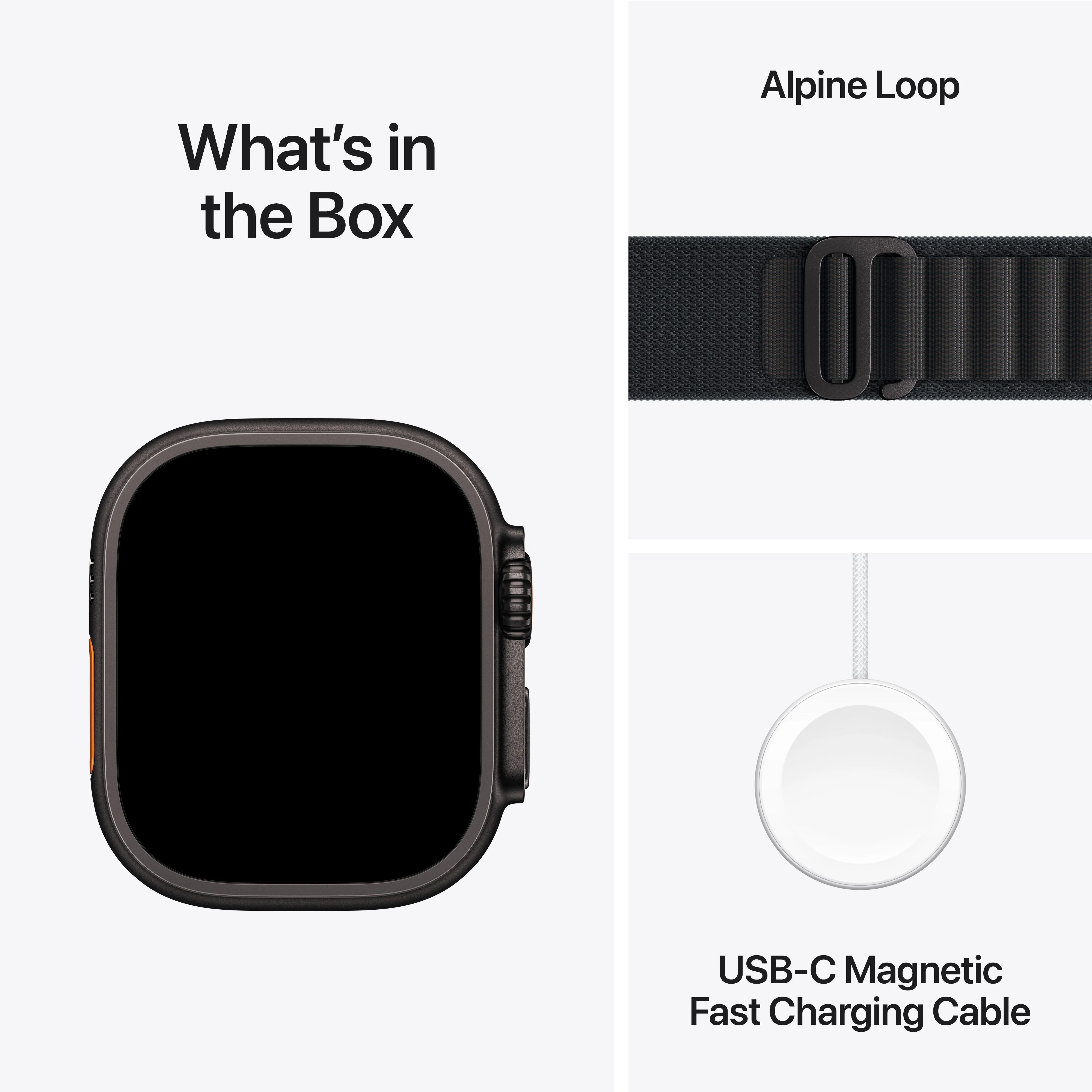 Apple Watch Ultra 3 GPS + Cellular 49mm Black Titanium Case with Black Alpine Loop - Medium - Image 8