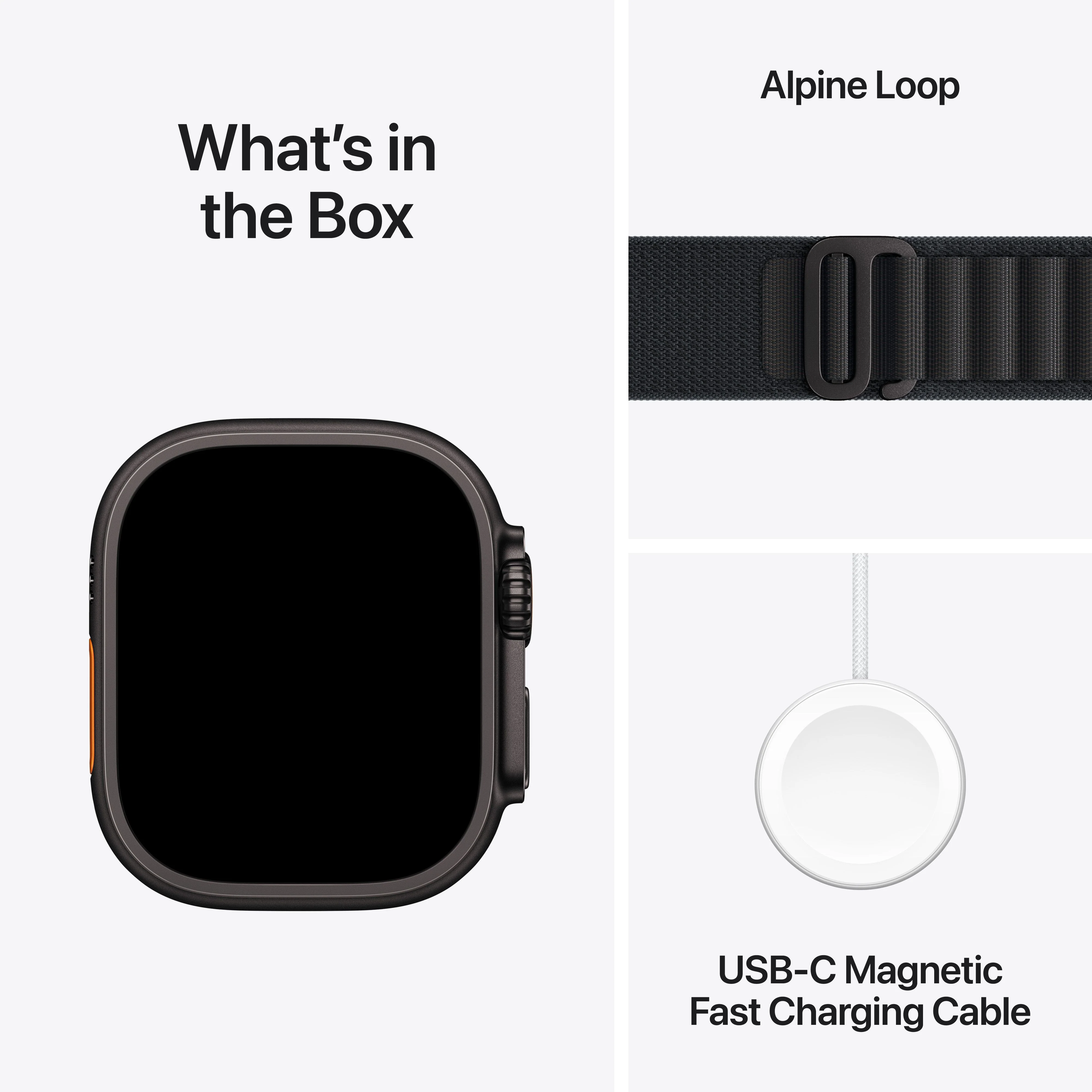Apple Watch Ultra 3 GPS + Cellular 49mm Black Titanium Case with Black Alpine Loop - Large - Image 9