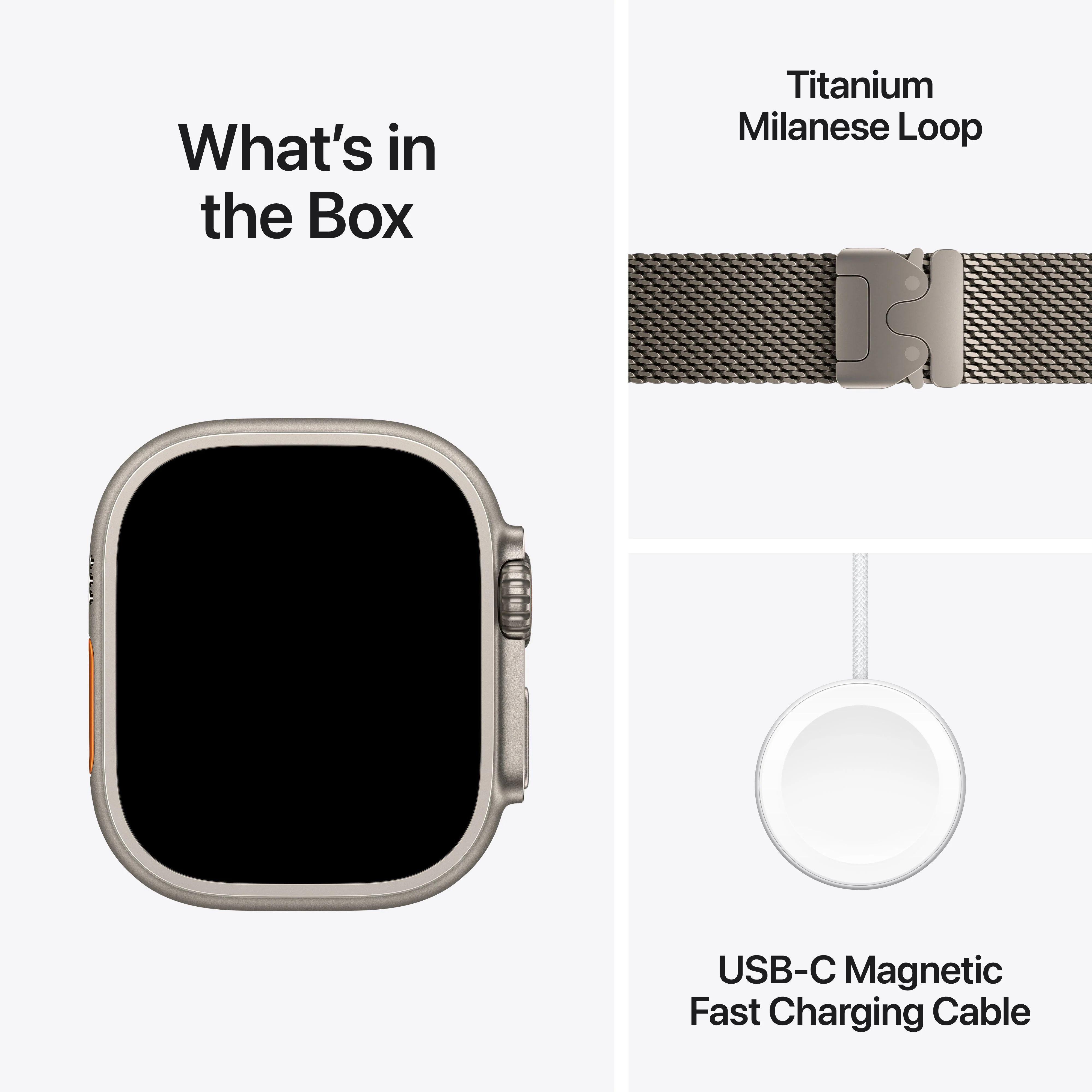 Apple Watch Ultra 3 GPS + Cellular 49mm Natural Titanium Case with Natural Titanium Milanese Loop - Small - Image 8