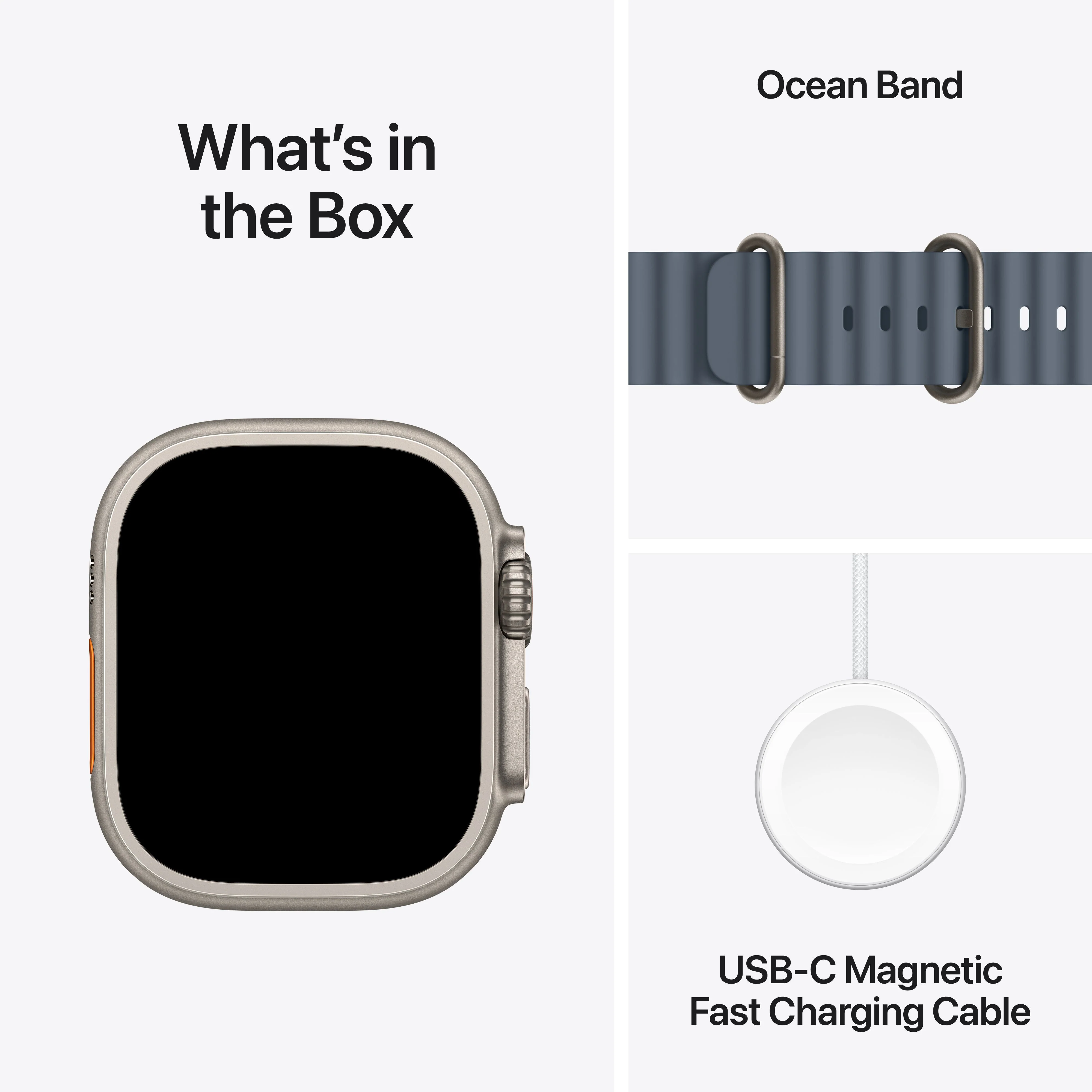 Apple Watch Ultra 3 GPS + Cellular 49mm Natural Titanium Case with Anchor Blue Ocean Band - Image 8