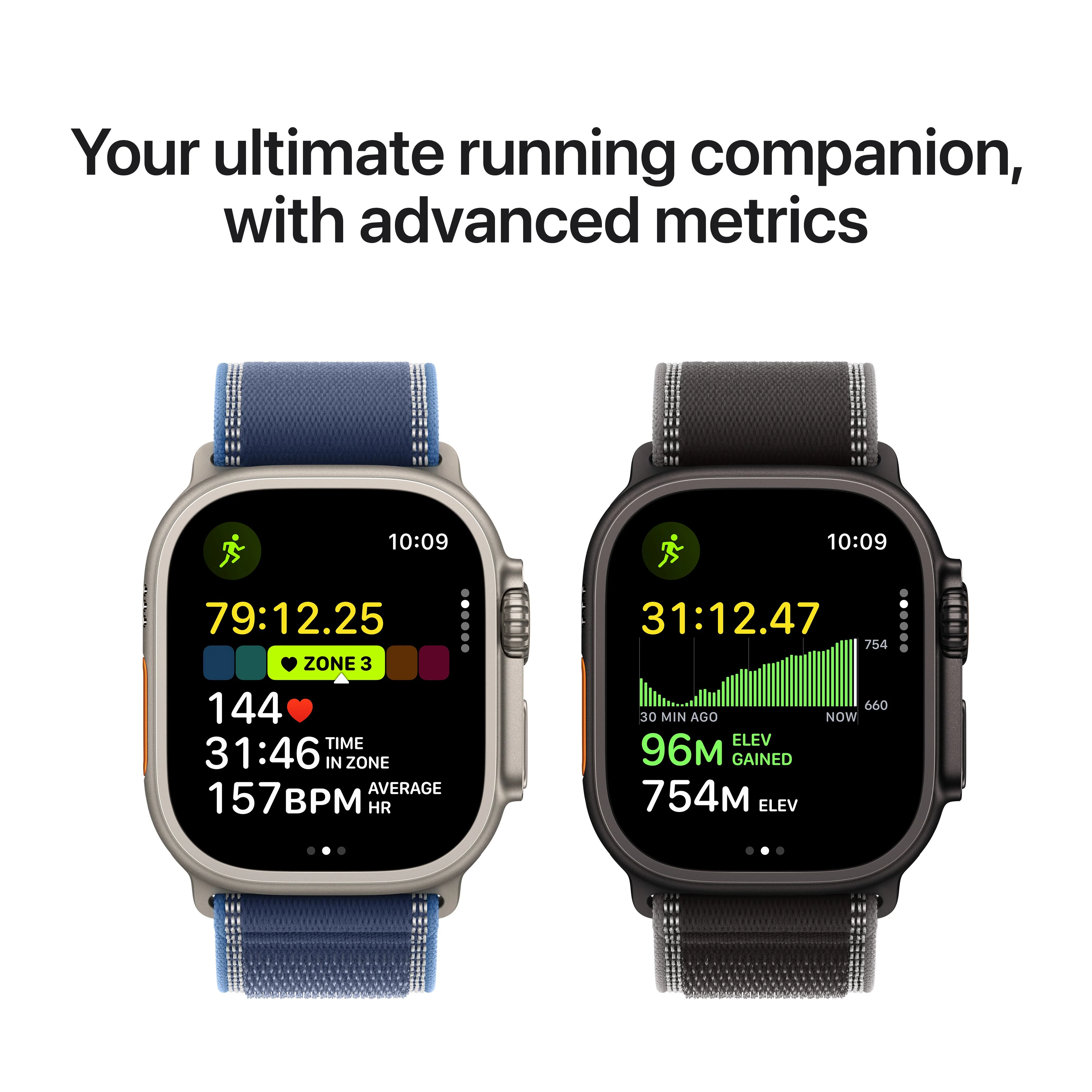 Apple Watch Ultra 3 GPS + Cellular 49mm Black Titanium Case with Black/Charcoal Trail Loop - M/L - Image 4