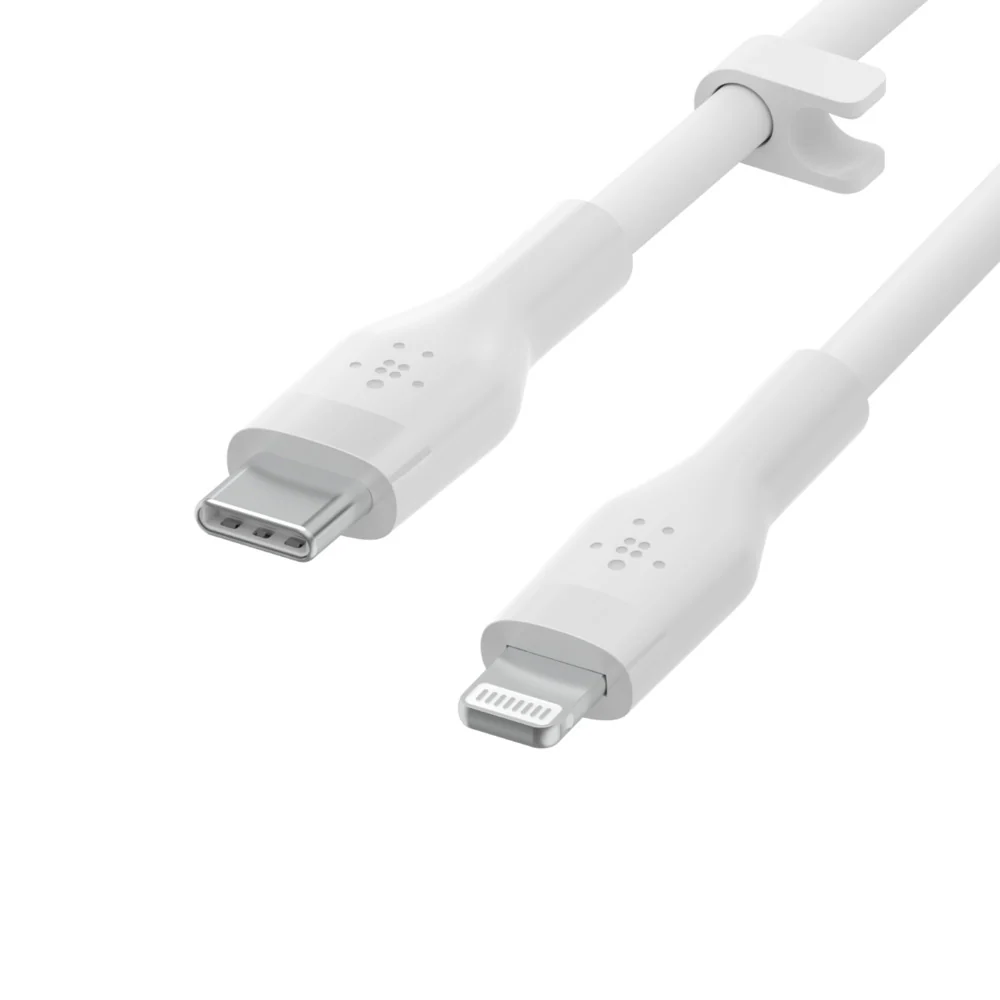 Belkin BOOST‚ÜëCHARGE‚Ѣ Flex USB-C Cable with Lightning Connector - White - Image 3