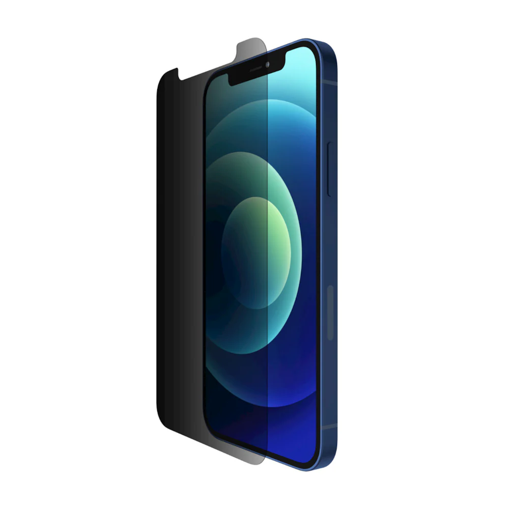 Belkin SCREENforCE Tempered Glass Privacy Anti-Microbial Screen Protector for iPhone 12 / iPhone 12 Pro - Image 2