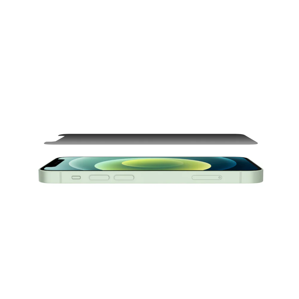 Belkin SCREENforCE Tempered Glass Privacy Anti-Microbial Screen Protector for iPhone 12 mini - Image 2