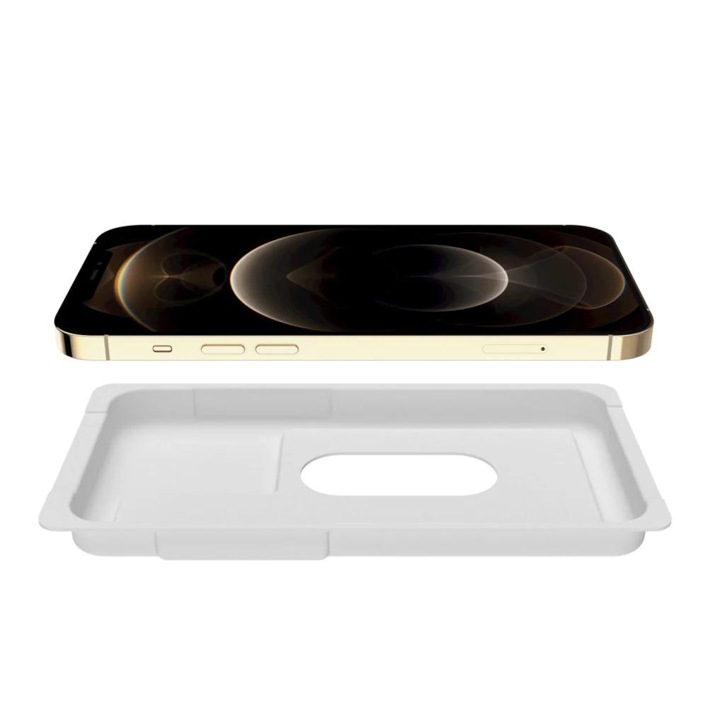 Belkin SCREENforCE Tempered Glass Privacy Anti-Microbial Screen Protector for iPhone 12 Pro Max - Image 3