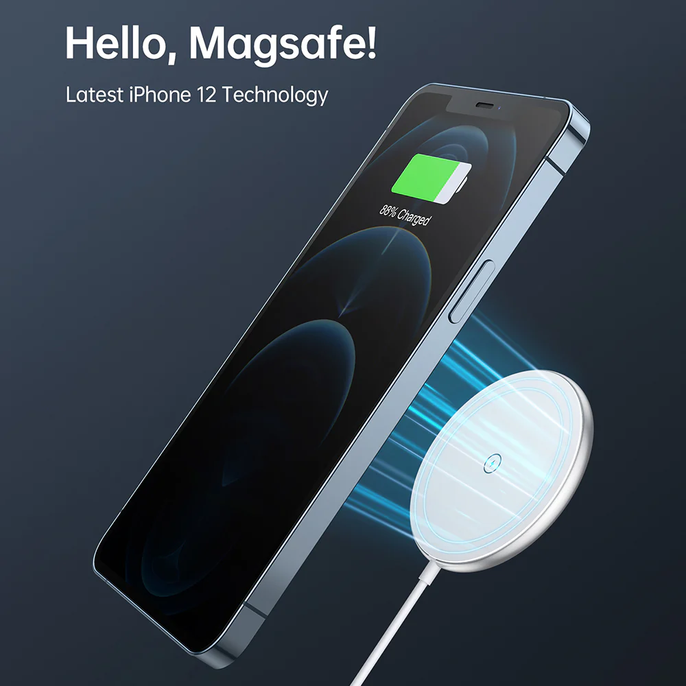 Choetech 15W MagSafe wireless fast charger - White - Image 3
