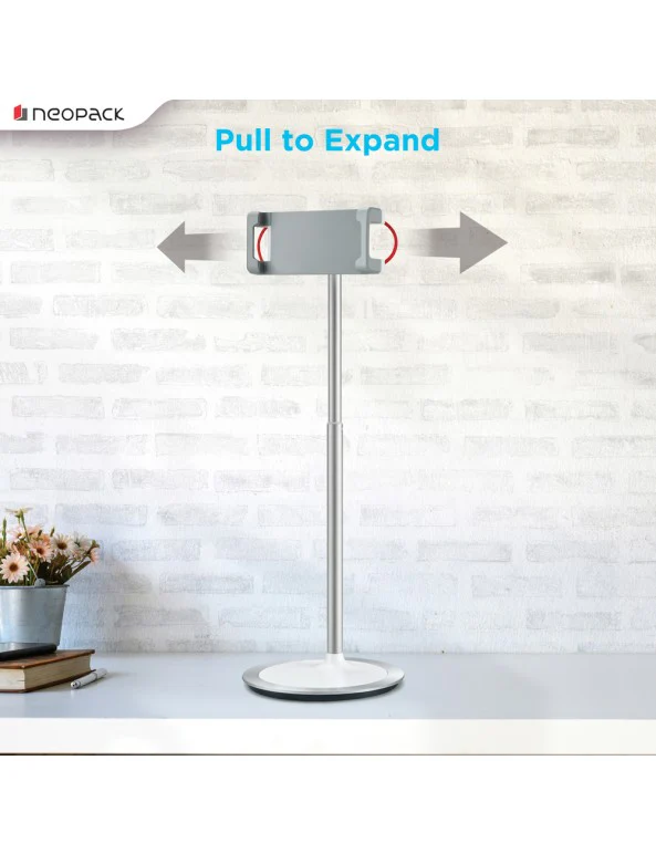 Neopack Unimount Stand for 4.7" to 12.9" Mobiles & Tablets - Silver - Image 2