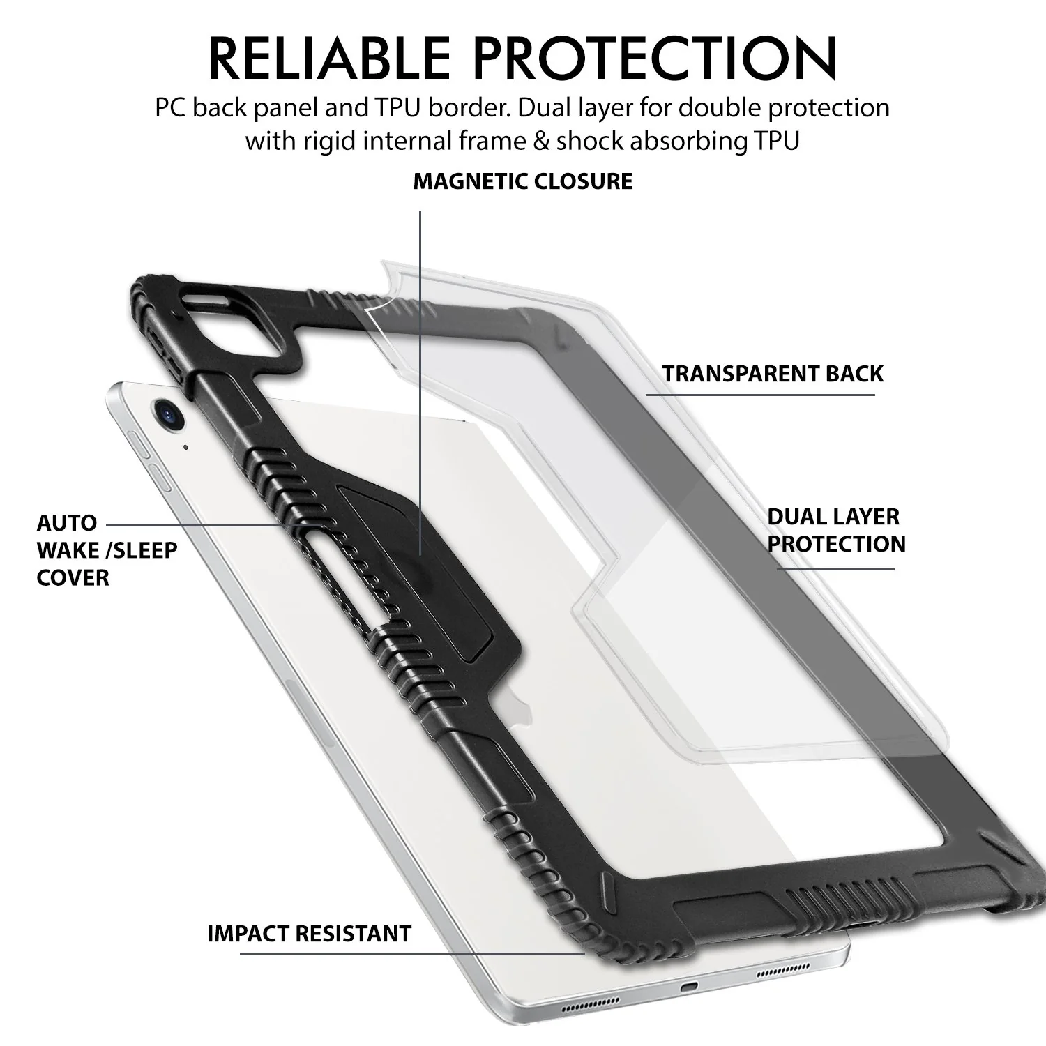 GRIPP Armor Case for iPad Air 10.9-inch - Black - Image 2