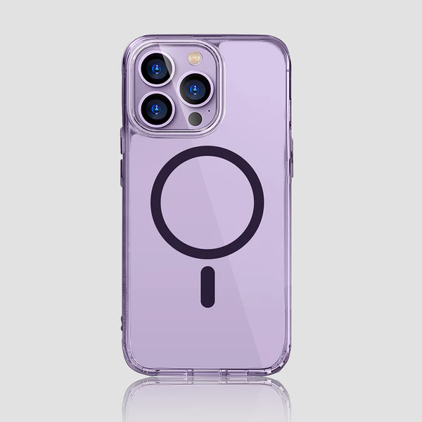 GRIPP Clear MagSafe Case for Apple iPhone 14 Pro Max (6.7) with Purple Ring - Clear - Image 2
