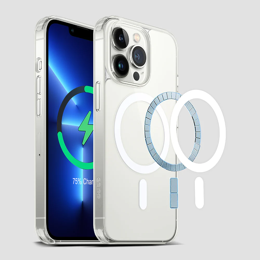 Gripp Clear MagSafe Case for iPhone 14 Pro (6.1) with White Ring - Clear - Image 3