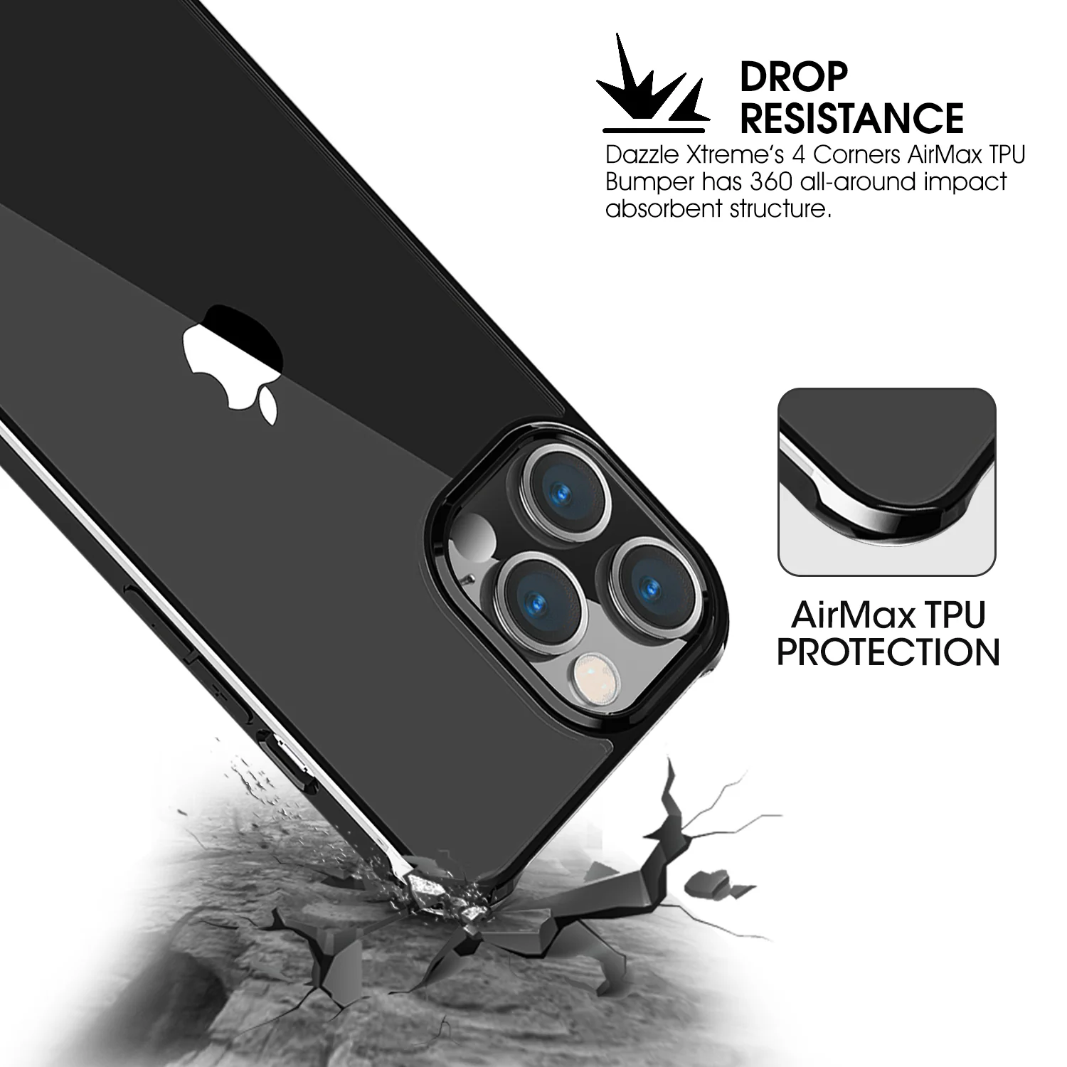 GRIPP Dazzle Xtreme Case for iPhone 12/12 Pro - Black - Image 3