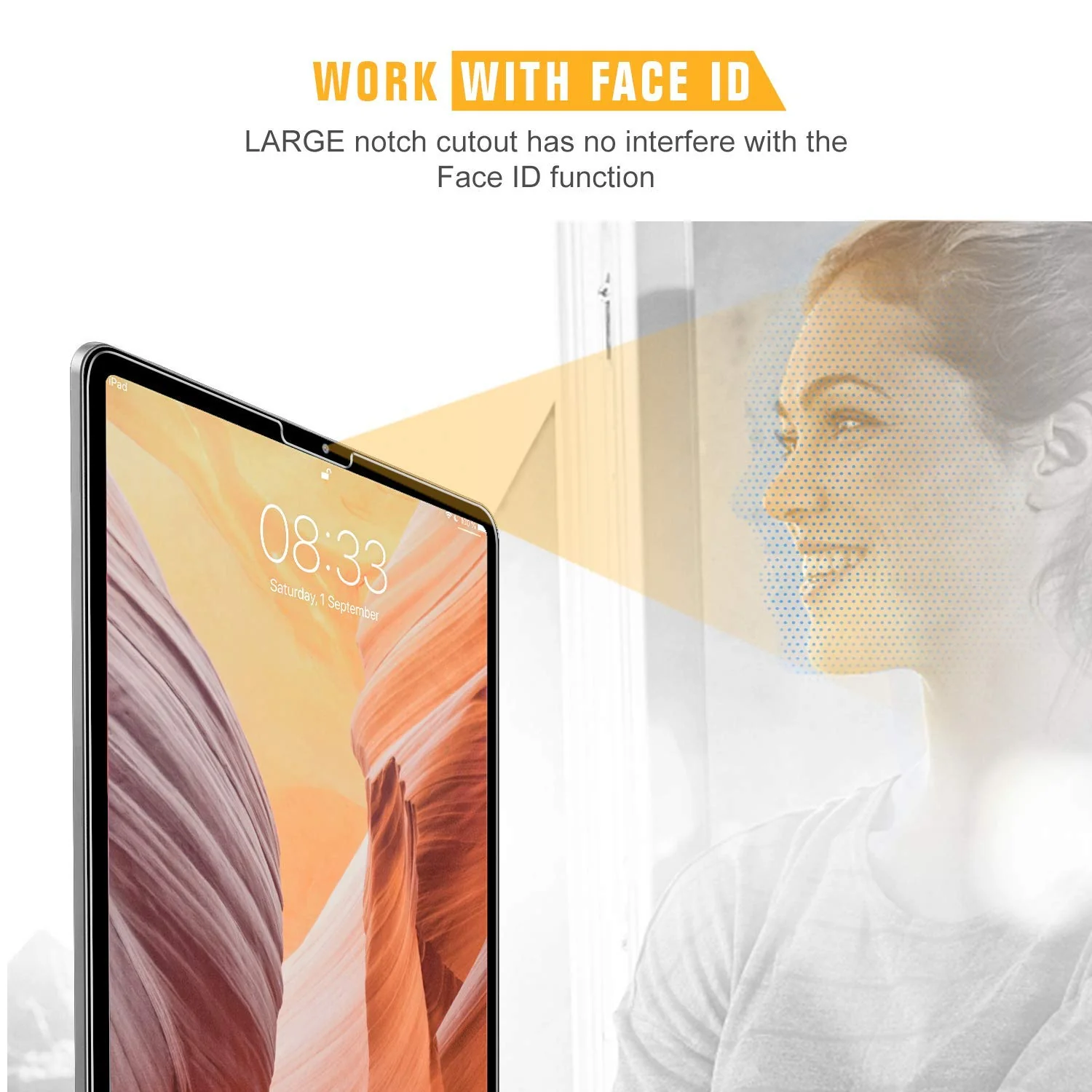 GRIPP Tempered Glass 0.3mm FiT for iPad 12.9-inch - Clear - Image 3