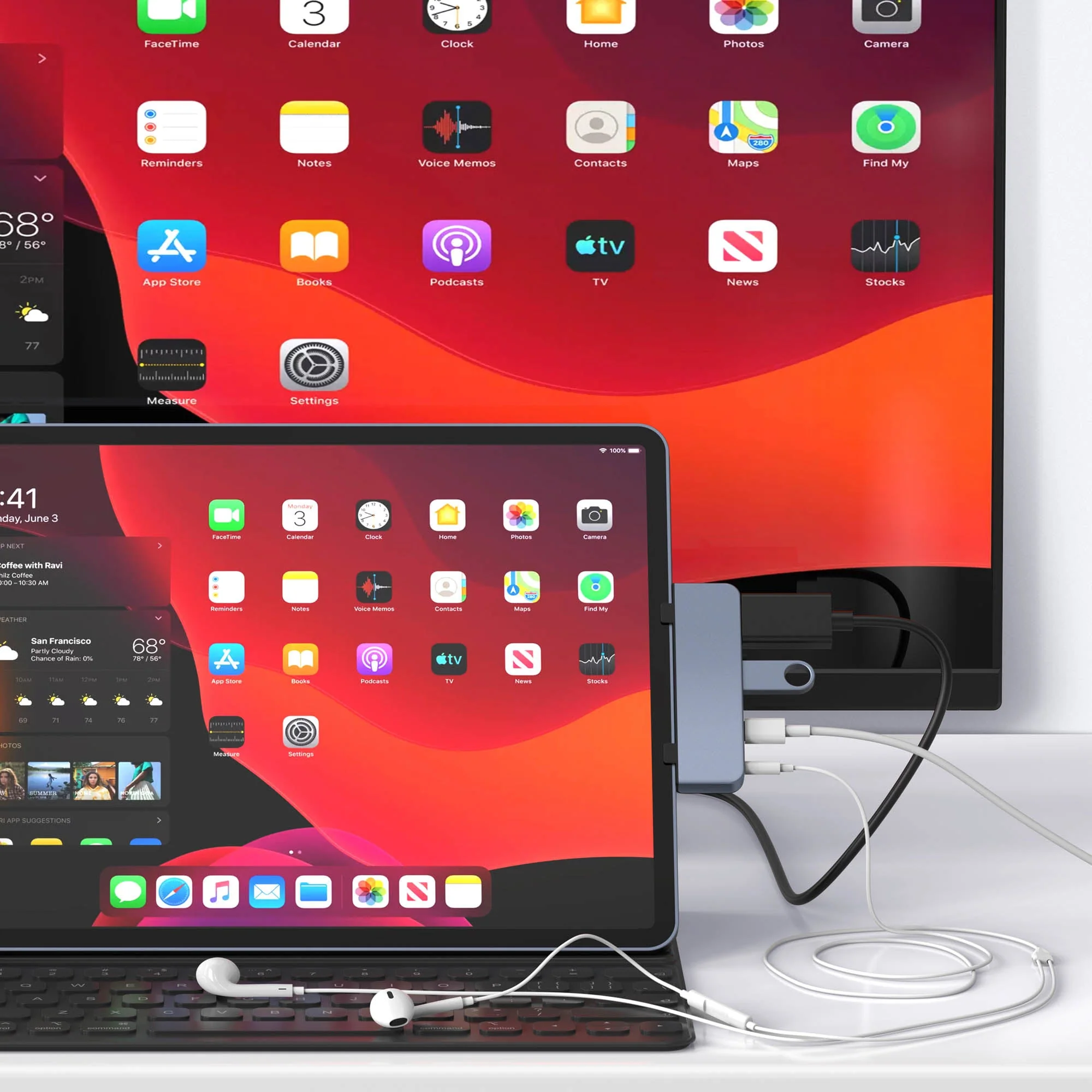 HyperDrive 4-in-1 Ipad Pro USB C hub_Space Grey - Image 3