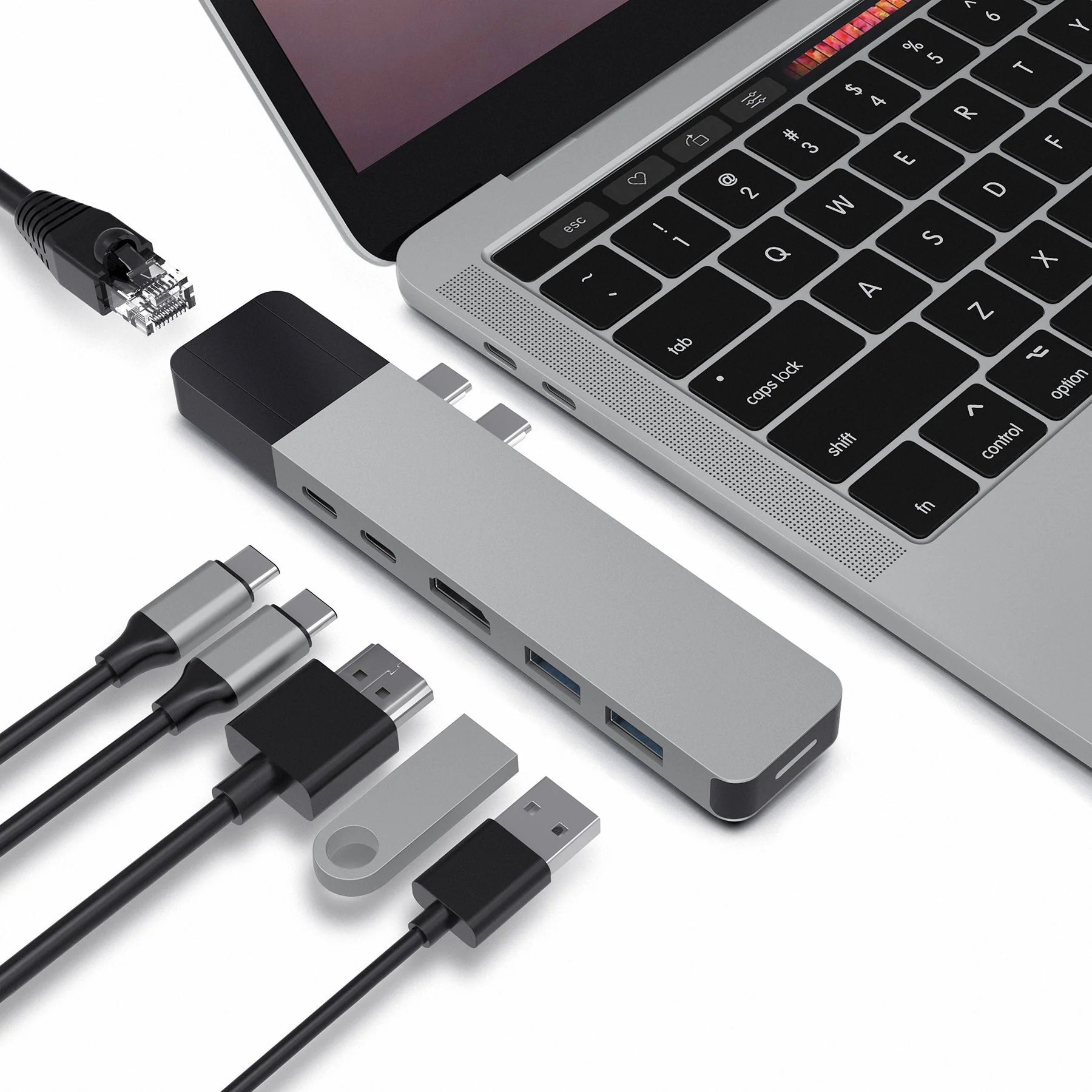 HyperDrive NET 6 in 2 USB - C Hub for MacBook_Space Grey - Image 3