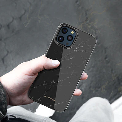 HYPHEN LUXE Marble Case - Black - iPhone 13 Pro - Image 2
