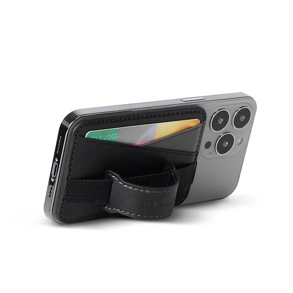 HYPHEN MagSafe Wallet - Dual Pocket with Grip - Black - Image 3