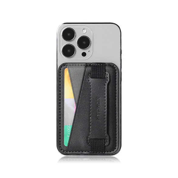 HYPHEN MagSafe Wallet - Dual Pocket with Grip - Black - Image 4