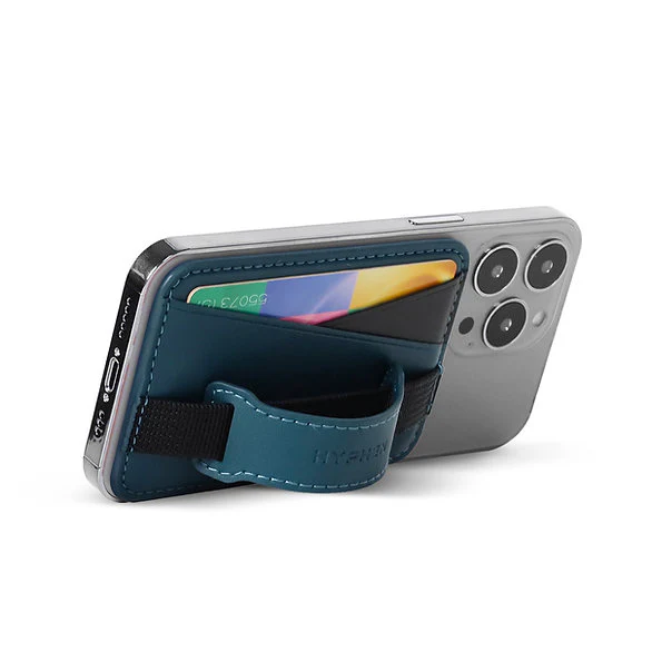 HYPHEN MagSafe Wallet - Dual Pocket with Grip - Blue - Image 3