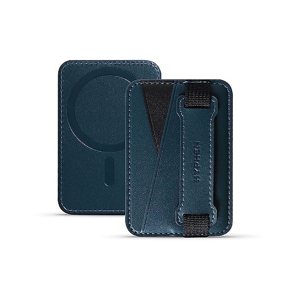 HYPHEN MagSafe Wallet - Dual Pocket with Grip - Blue - Image 5