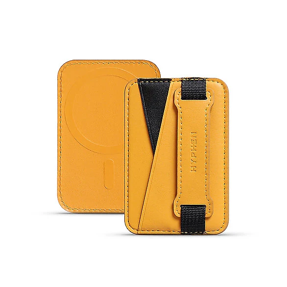HYPHEN MagSafe Wallet - Dual Pocket with Grip - Orange - Image 5