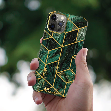 HYPHEN Marble Case - Forest Green - iPhone 12 - 6.1 - Image 3