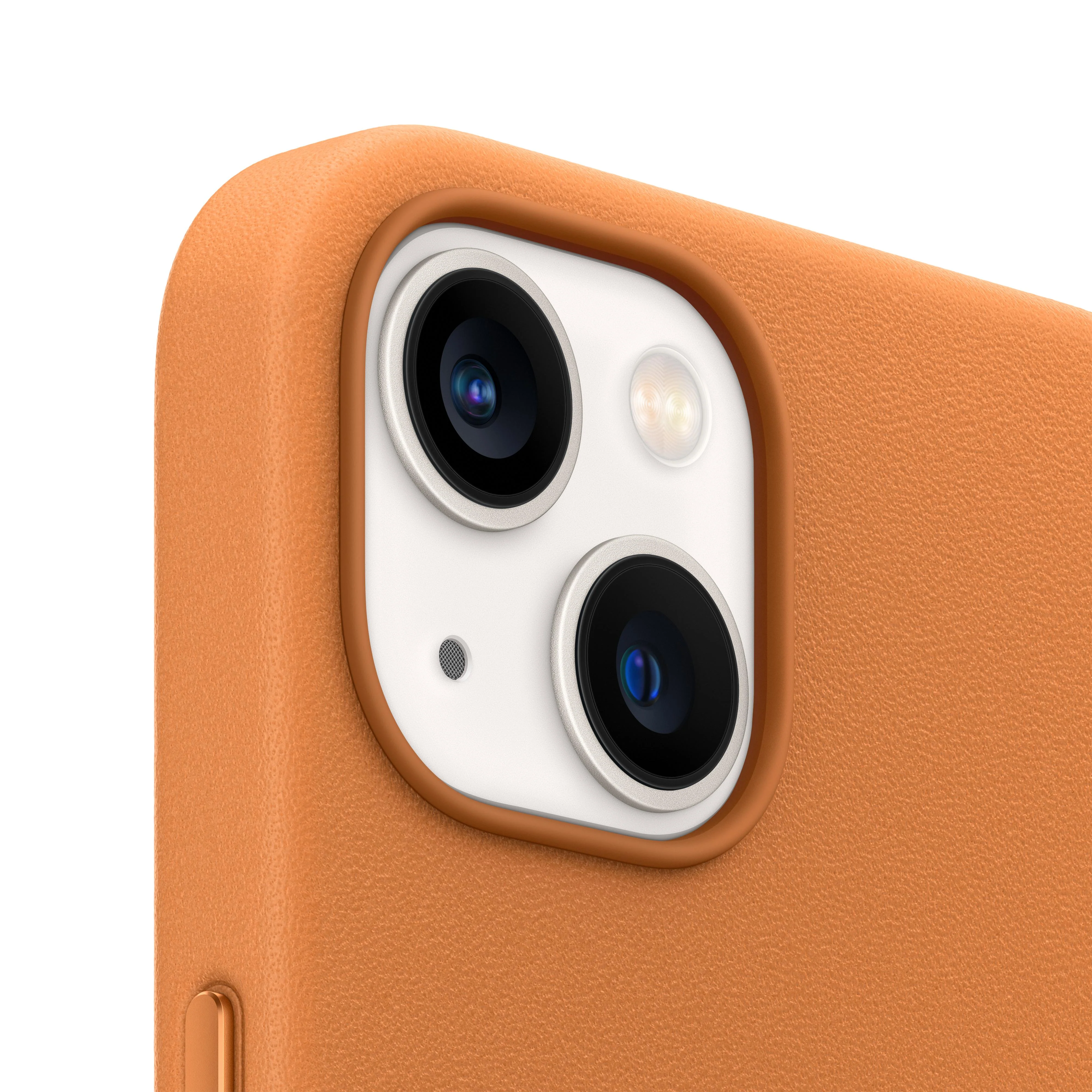 iPhone 13 mini Leather Case with MagSafe - Golden Brown - Image 3