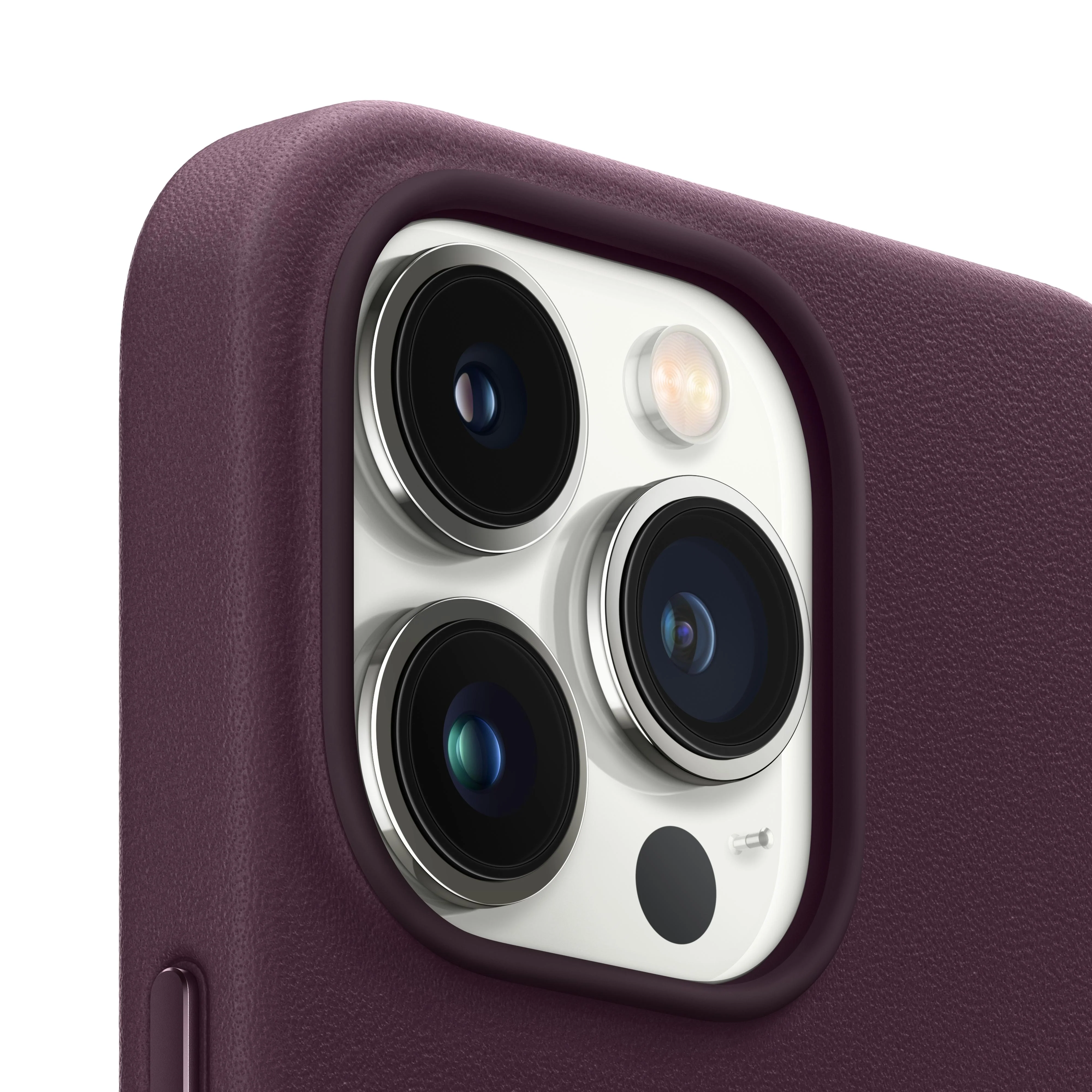 iPhone 13 Pro Max Leather Case with MagSafe - Dark Cherry - Image 3