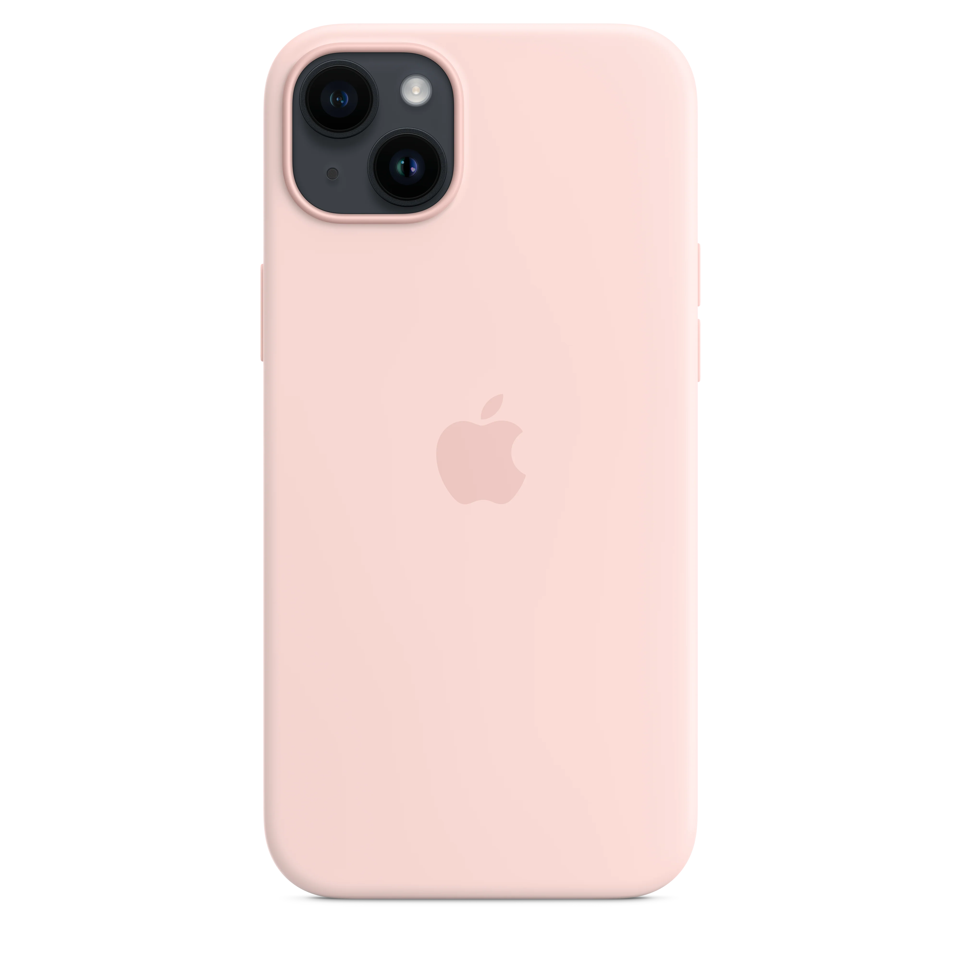 iPhone 14 Plus Silicone Case with MagSafe - Chalk Pink - Image 3