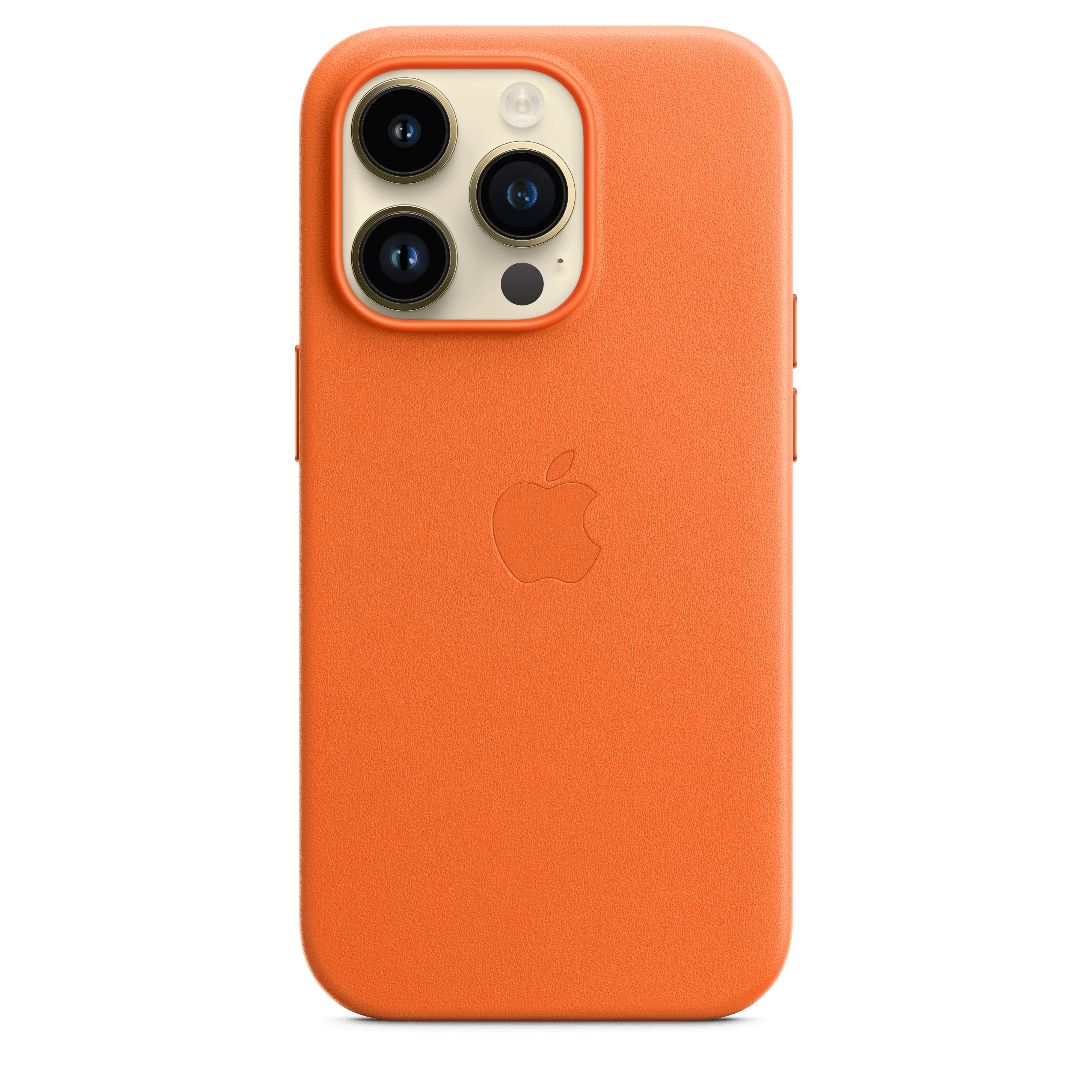 iPhone 14 Pro Leather Case with MagSafe - Orange - Image 2