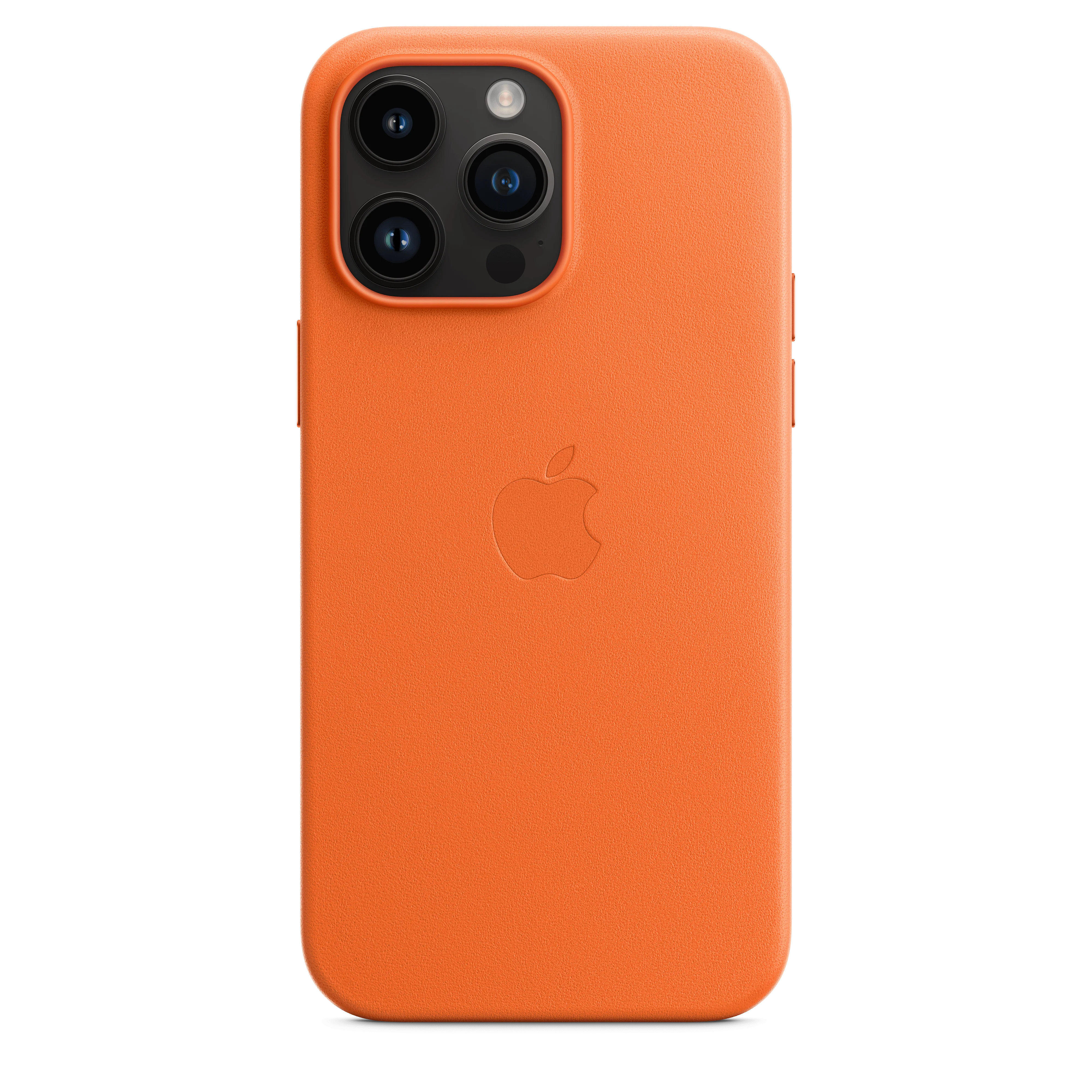 iPhone 14 Pro Max Leather Case with MagSafe - Orange - Image 4