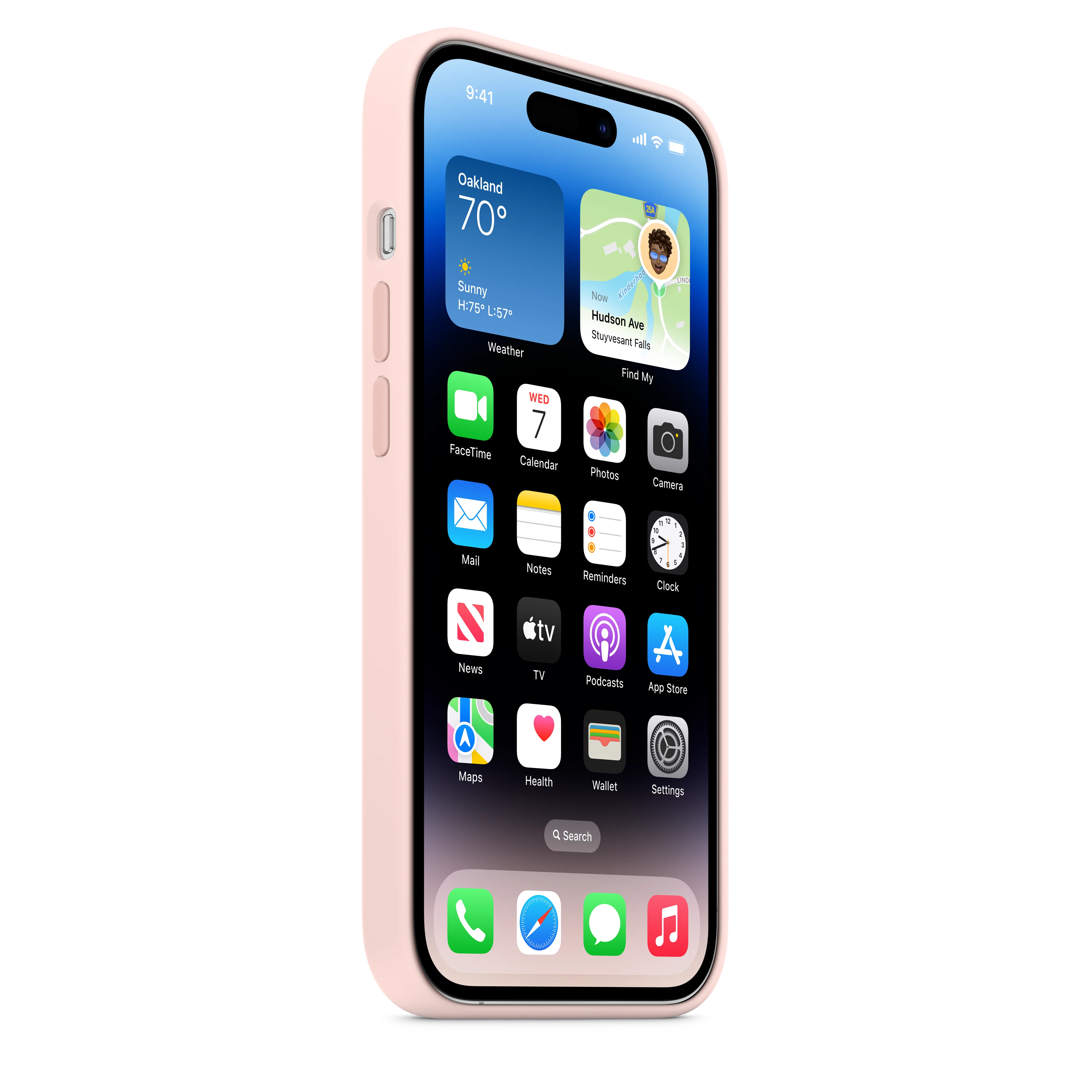 iPhone 14 Pro Silicone Case with MagSafe - Chalk Pink - Image 6