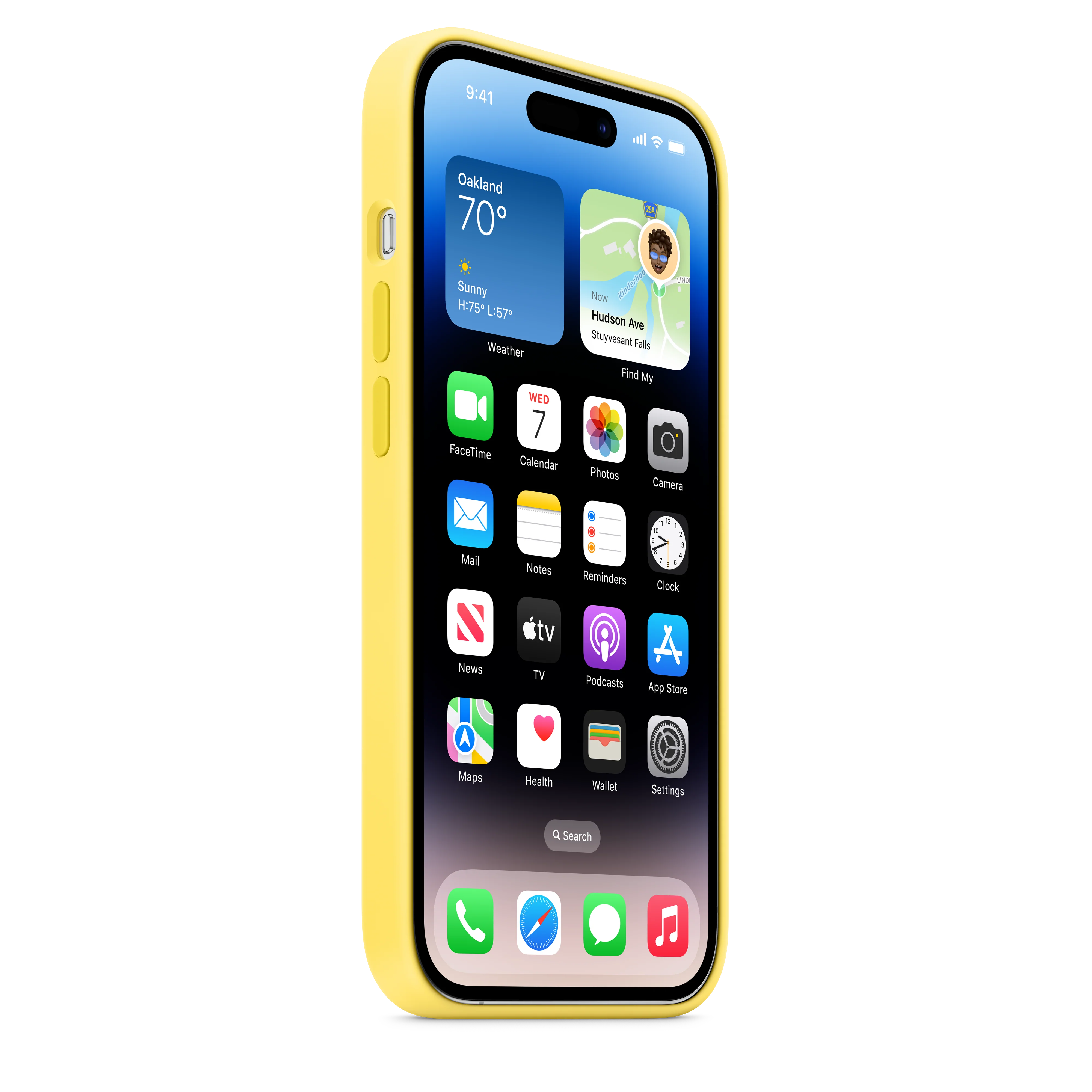 iPhone 14 Pro Silicone Case with MagSafe - Canary Yellow - Image 6