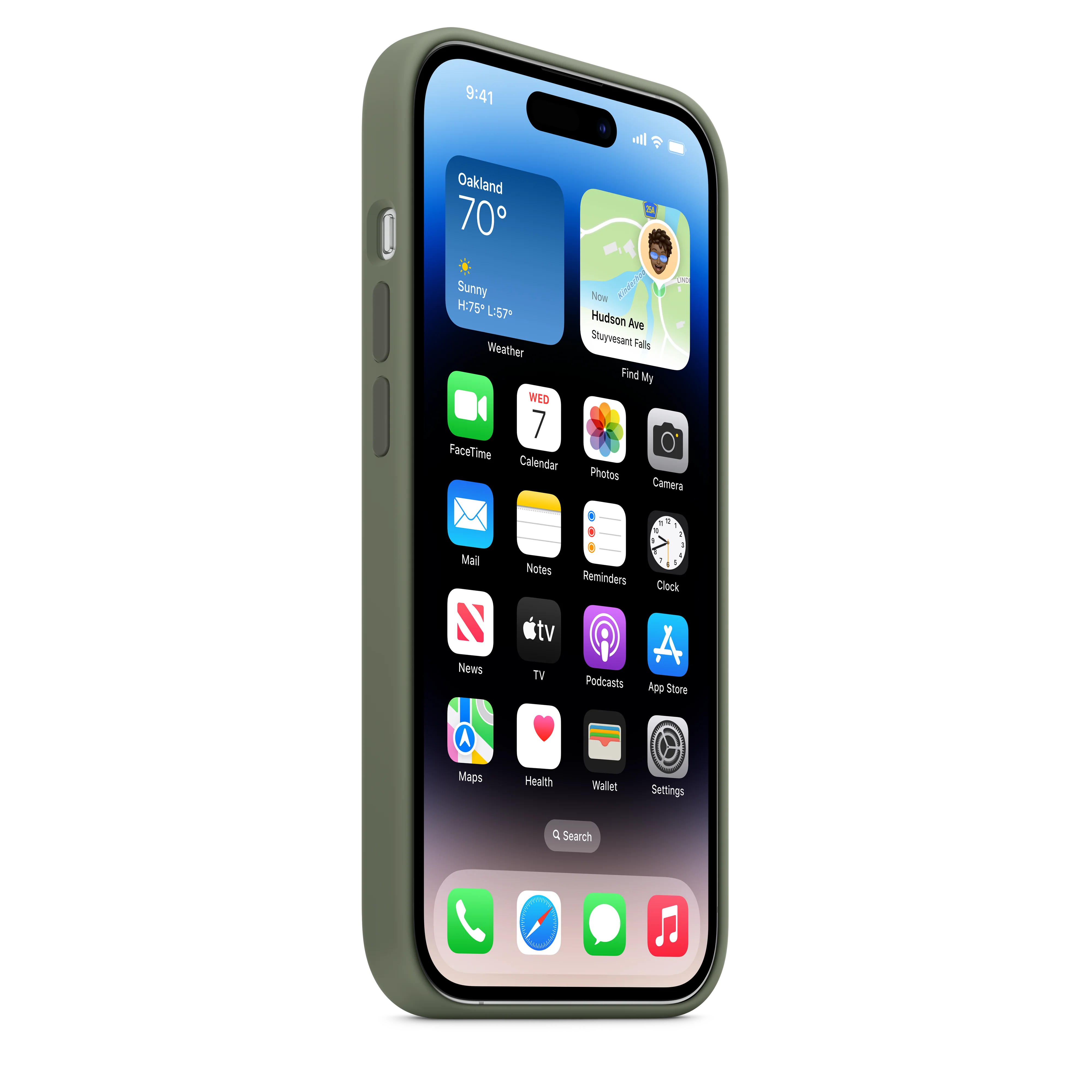 iPhone 14 Pro Silicone Case with MagSafe - Olive - Image 6