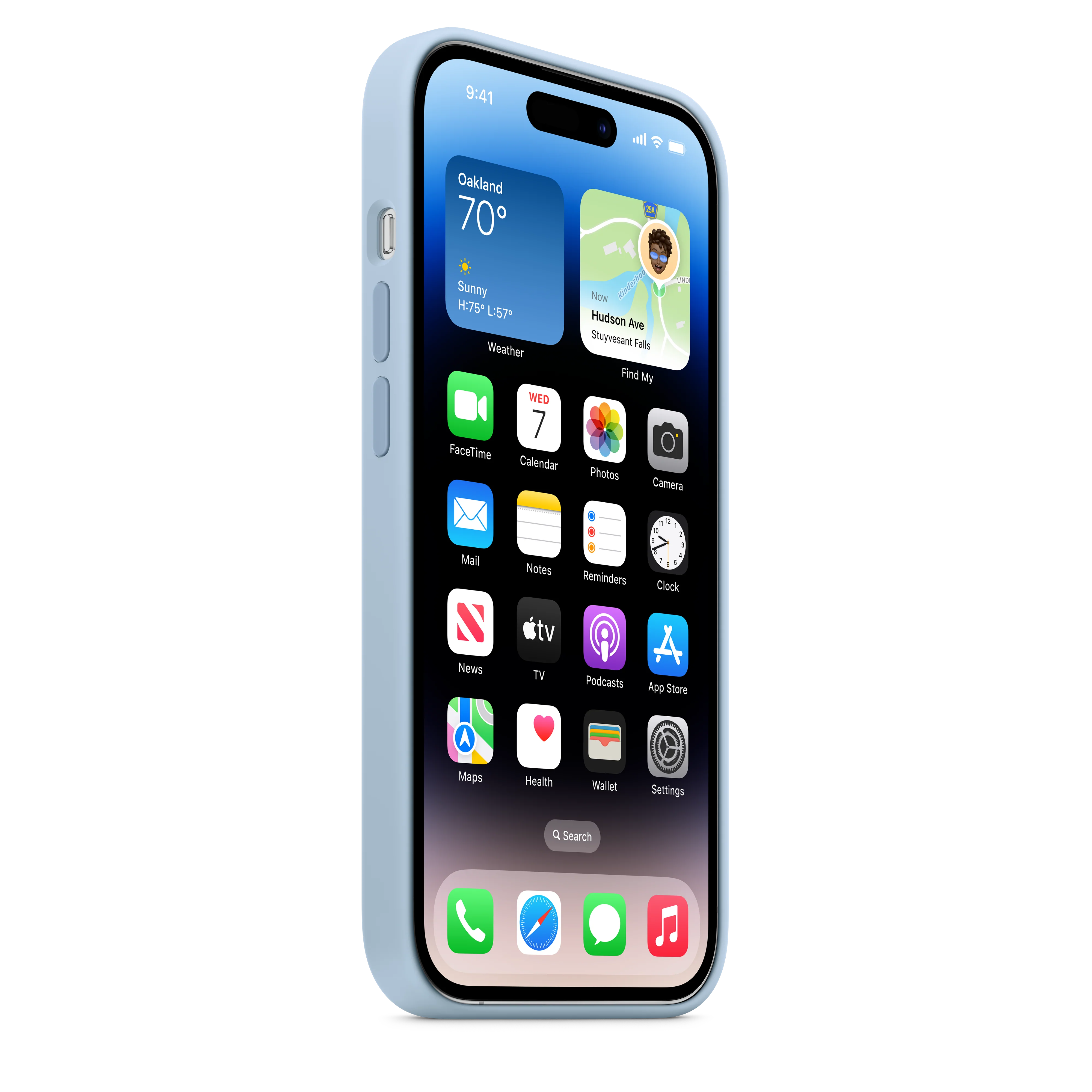iPhone 14 Pro Silicone Case with MagSafe - Sky - Image 6