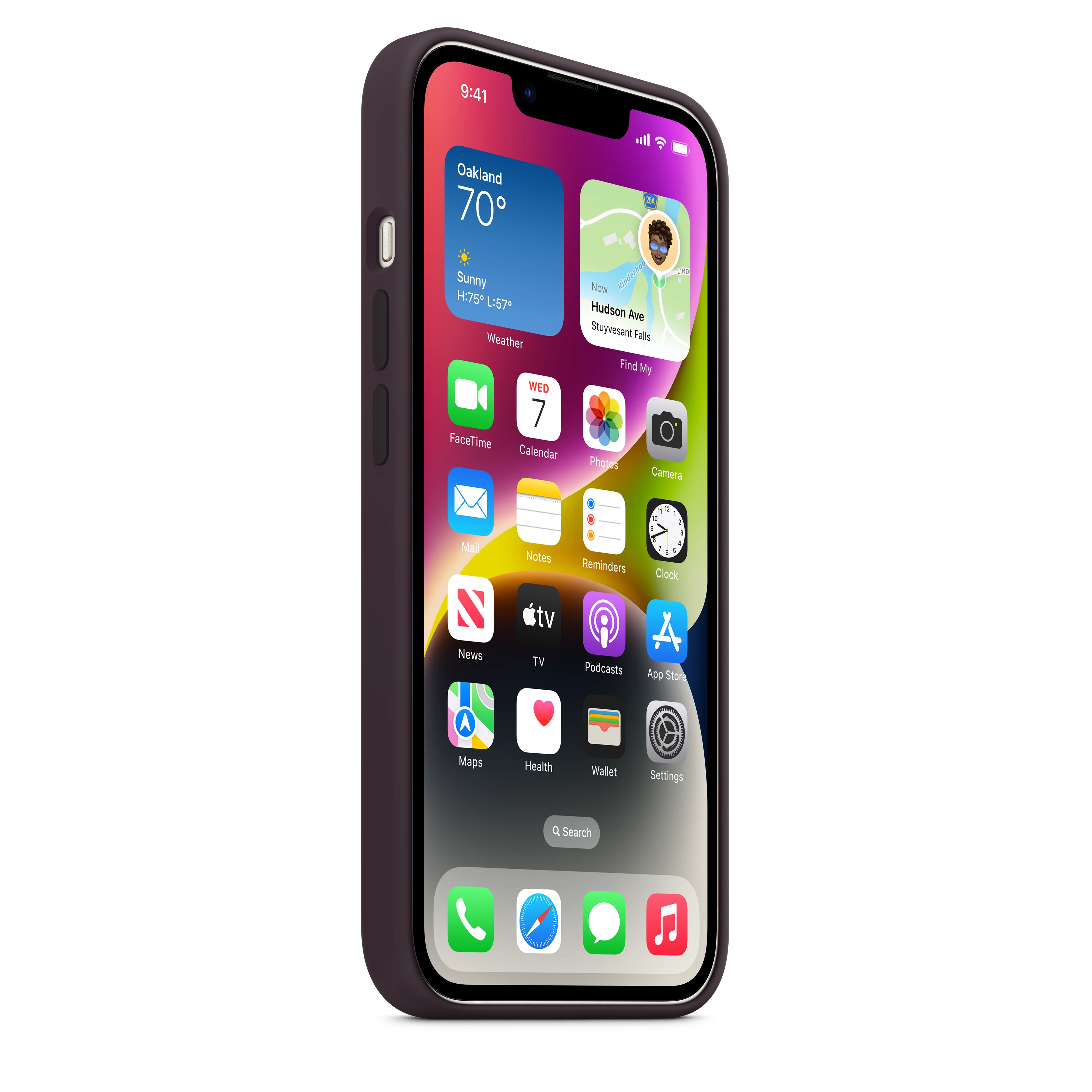 iPhone 14 Silicone Case with MagSafe - Elderberry - Image 7